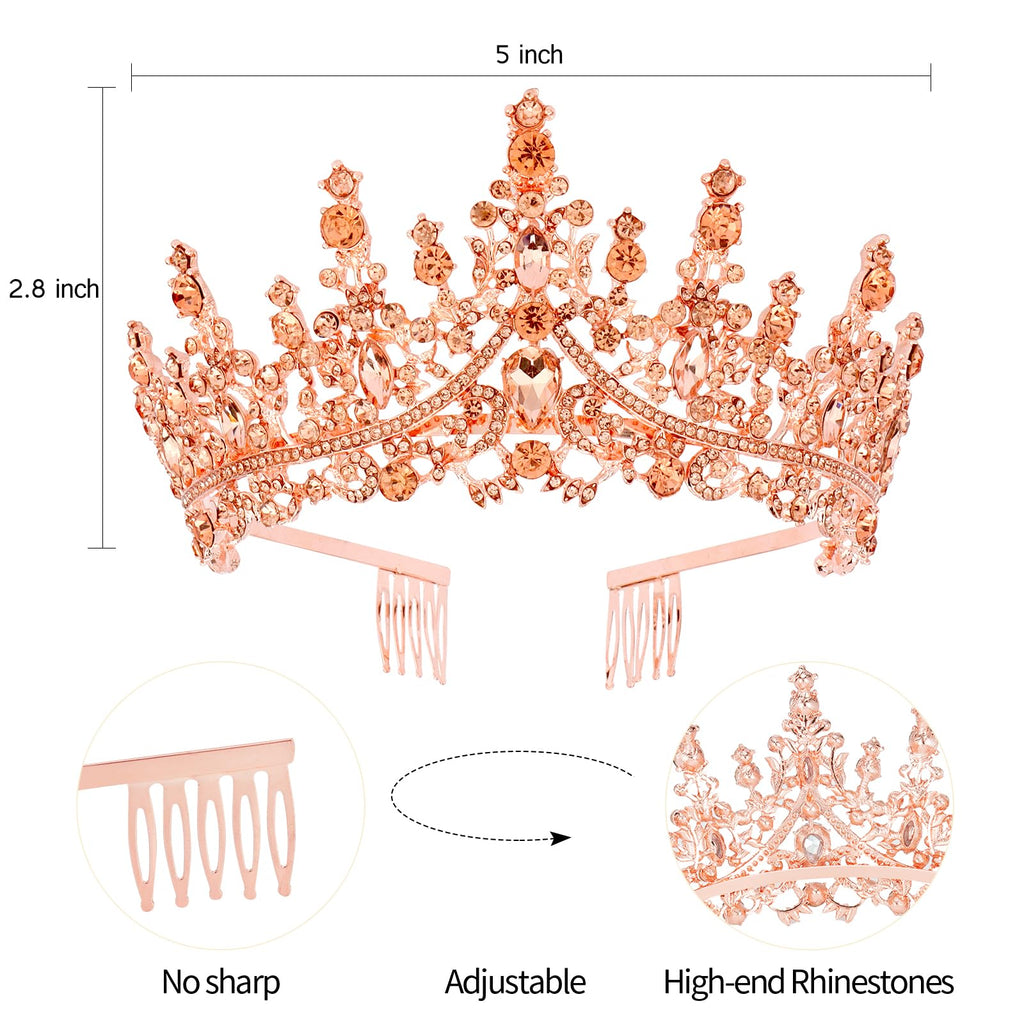VELSCRUN AB Silver Crystal Birthday Queen Tiara Crowns for Women Girls Birthday Queen Headband Sash Elegant Princess Crown with Combs Hair Accessories Happy Birth Party Decorations Mom Gift