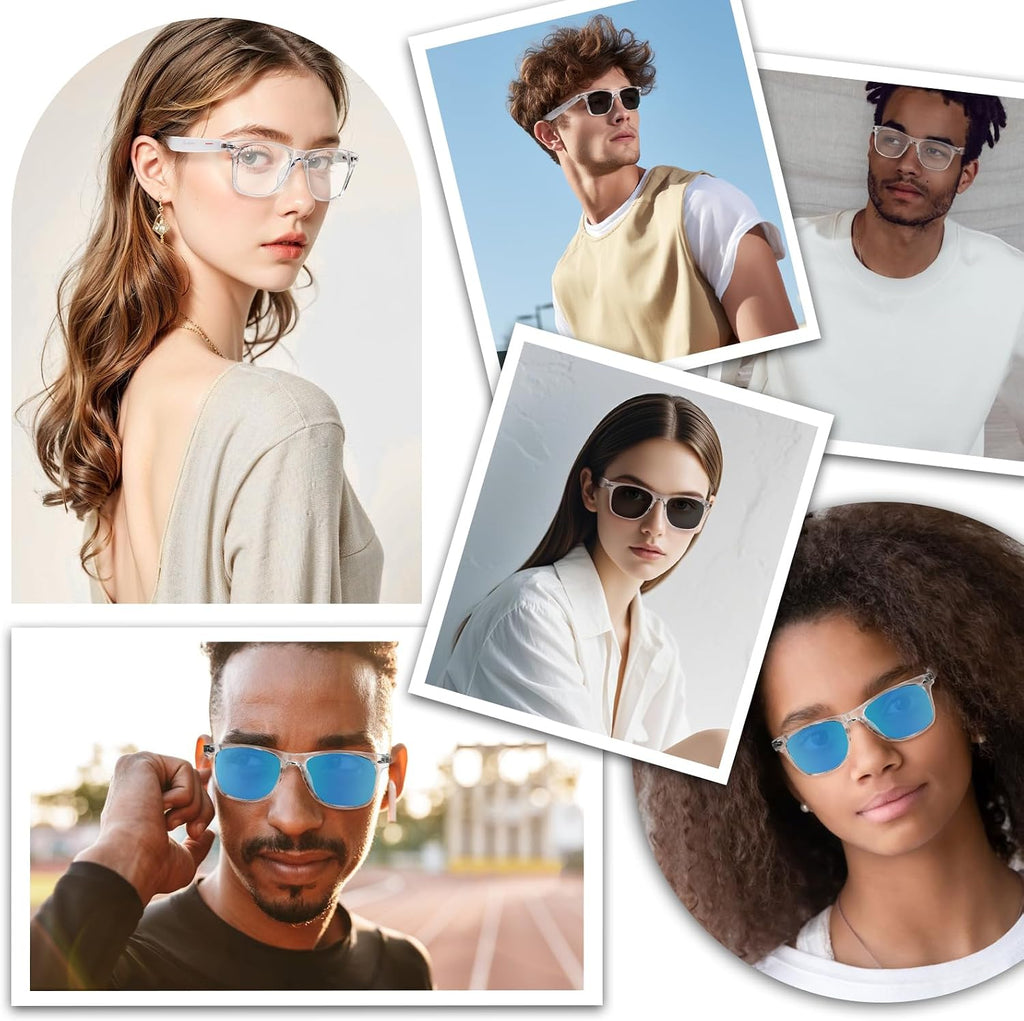 Emerhome Smart Bluetooth Glasses | AI Voice Assistant, Lightweight, 8-Hour Battery Life, Auto Pairing, Touch Control & Stereo Sound for Calls & Music