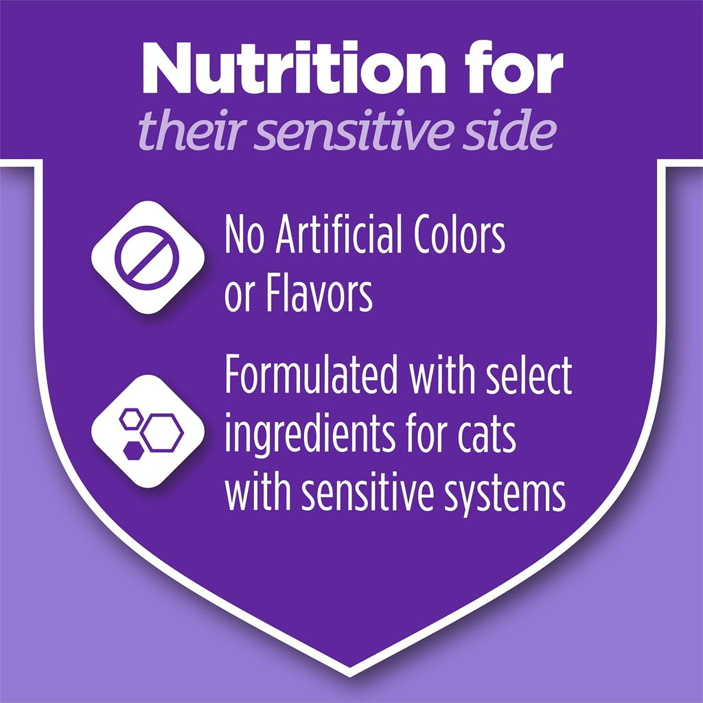 Purina Cat Chow Gentle Sensitive Stomach and Skin Dry Cat Food with Turkey - (Pack of 4) 3.15 lb. Bags