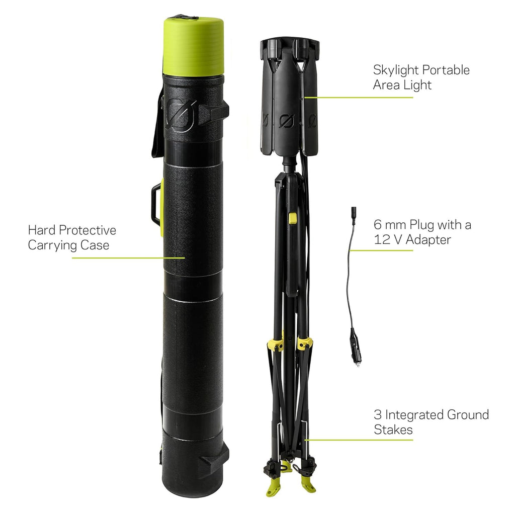 Goal Zero Skylight – 6000-Lumen Portable Telescoping LED Light Provides 300’ of Lighting, Adjustable 4’-12’ Height –Use for Camping, Tailgating, Outdoor, Work & Jobsite