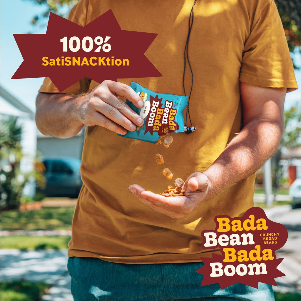 Bada Bean Bada Boom, Crunchy Roasted Broad Bean Snacks (Fava), High Protein, Vegan, Gluten-free - 110 Calorie Packs, Buffalo Wing, 4.5 Ounce (Pack of 6)