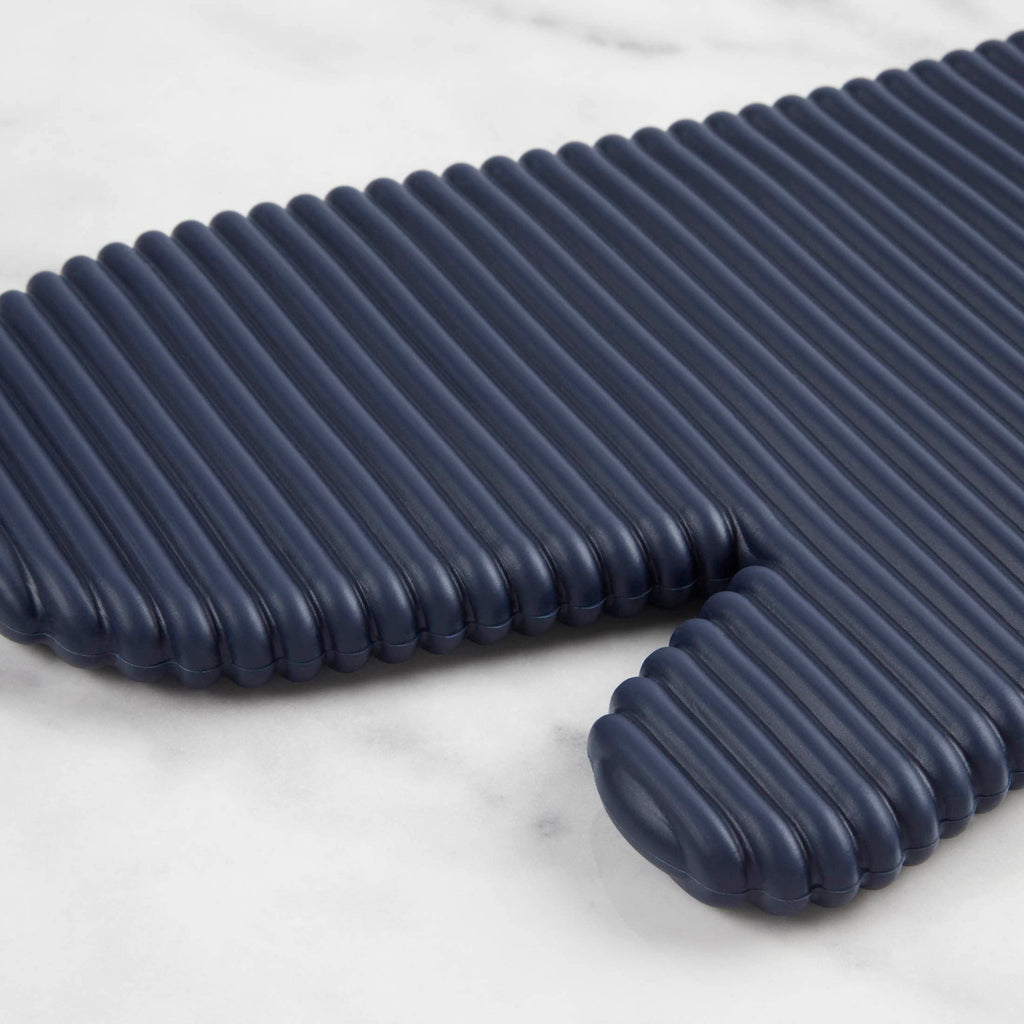 KITCHENAID Ribbed Soft Silicone Oven Mitt 2-Pack Set, 7.5"x13", Aqua Sky