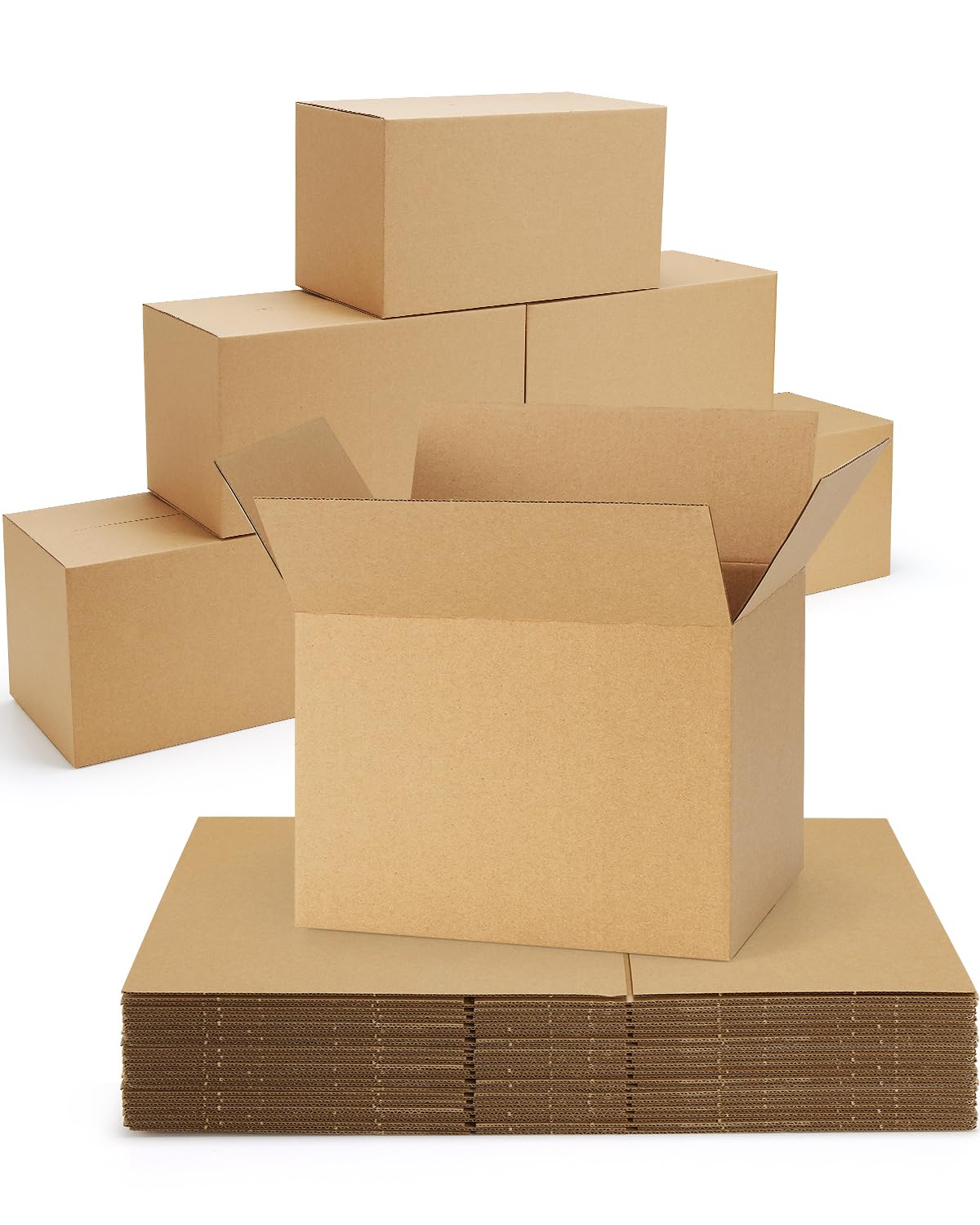 40-Pack-Small-Shipping-Boxes-6x4x4, Corrugated-Cardboard-Boxes-for-Packaging-Small-Business, Brown-Boxes-Mailers