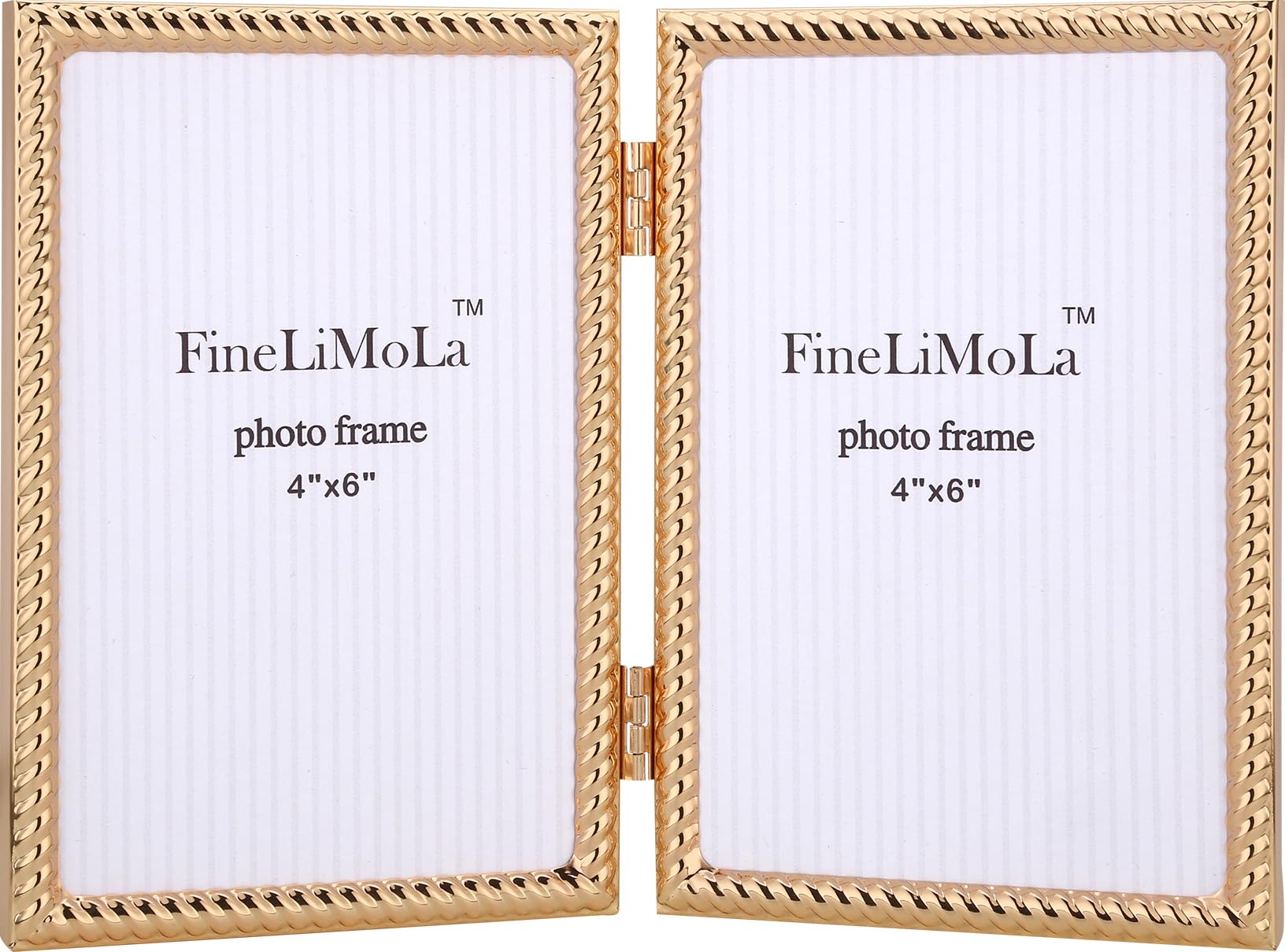 4x4 Gold Rope Design Metal Picture Frame With Mat for 3x3'', Premium Velvet Backing Real Glass Front Desktop & Wall Display Elegant Home Decor