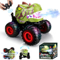 Drefirsa Dinosaur Remote Control Car for Kids Ages 3-5 6-12, Remote Control Monster Truck with Spray, Light, 360° Rolling&90° Driving, All Terrain Dinosaur Toy for Boys Birthday Gift