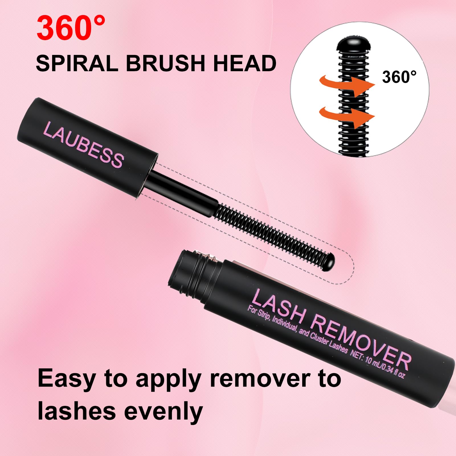 Lash Bond and Seal Mascara for Long Lasting Waterproof Eyelash Extensions - 5ml+5ml