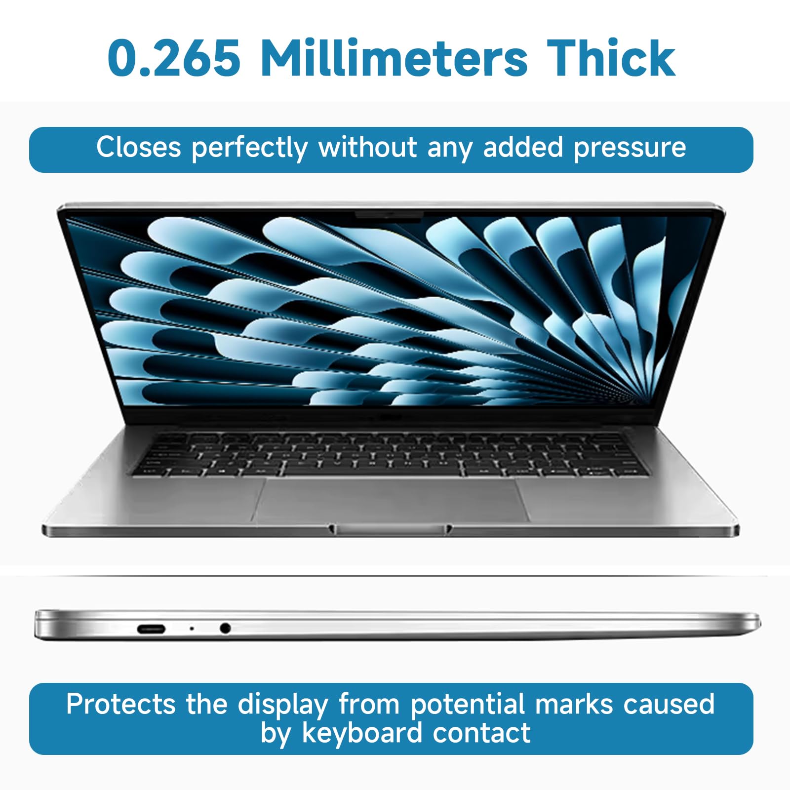 Paquete de 2 protectores de pantalla compatibles con MacBook Pro de 13 pulgadas (2016-2022 / M1, M2) y MacBook Air de 13 pulgadas (2018-2021 / M1), protector de pantalla antirreflejos, protector de