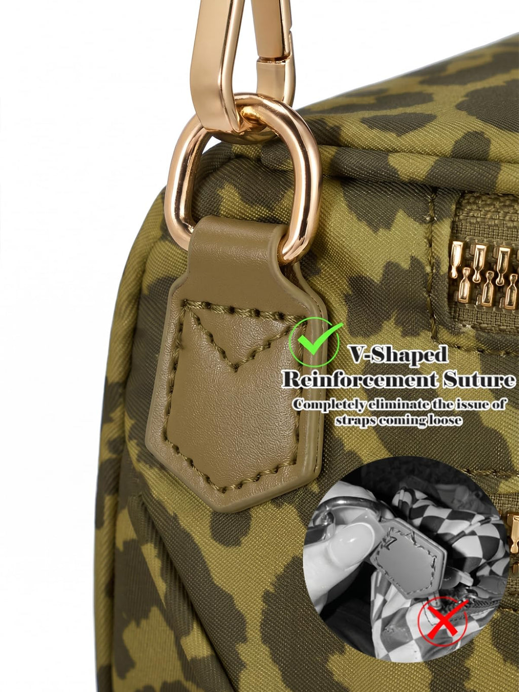 Pure Colour Crossbody Bag Bum Bag for Women,Spacious Purse Fanny Packs Belt Bag,Oversized Bum Bag (Bean Green Leopard Print Bum Bag)