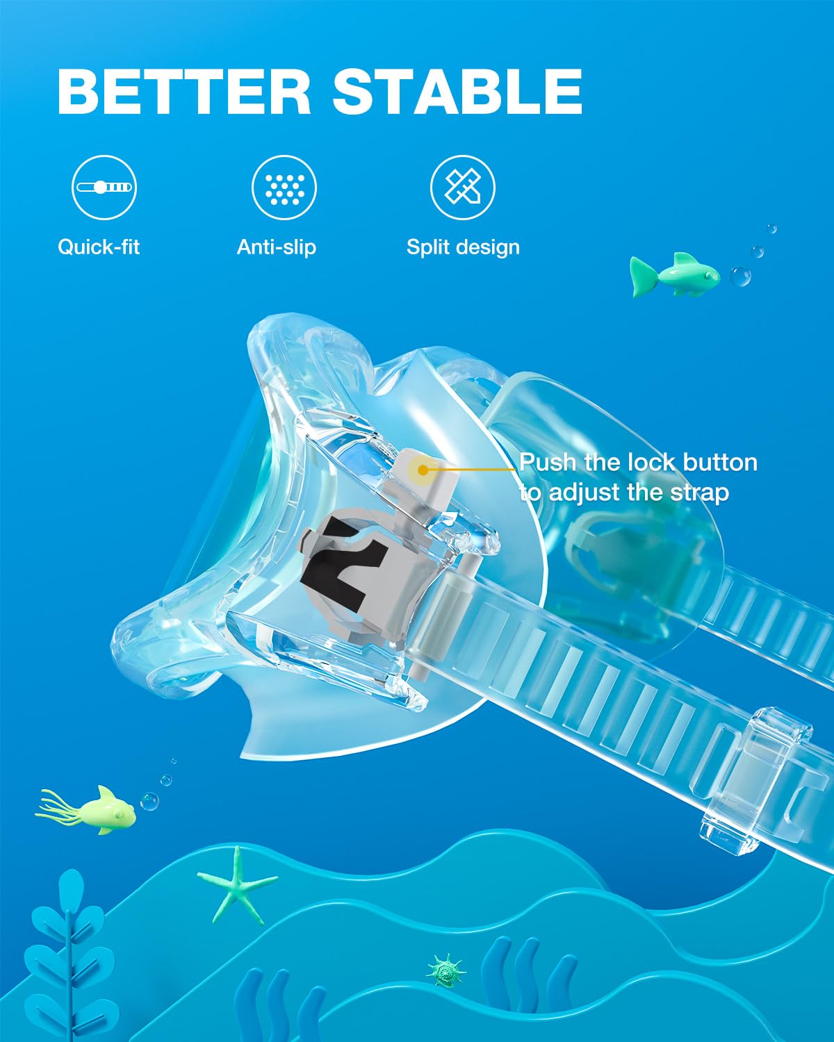 ZIONOR Kids Swim Goggles, G1MINI SE No Leak Anti-Fog Goggles for Kids 6-14, Soft Silicone Comfort Fit, Easy Adjust Strap