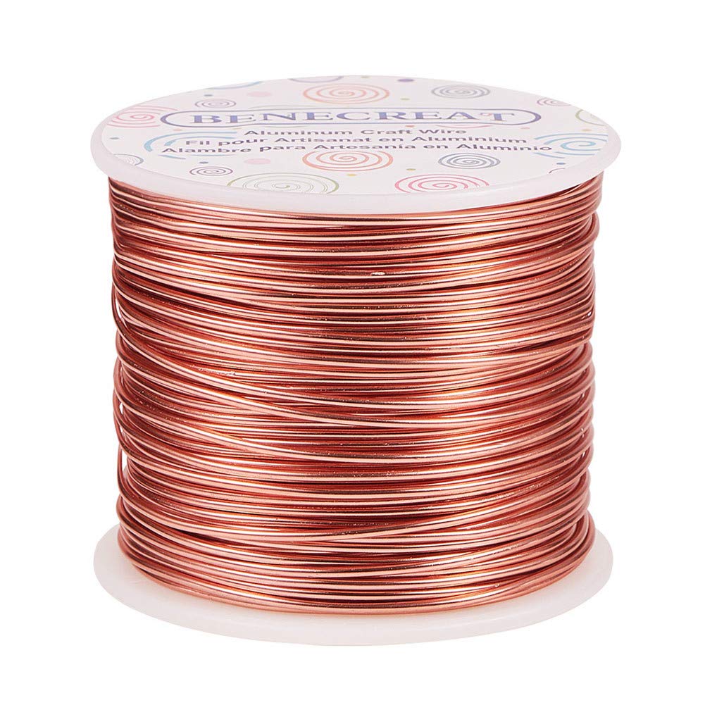 BENECREAT 9 Gauge Jewelry Craft Aluminum Wire 55 Feet Bendable Metal Sculpting Wire for Halloween Craft Floral Model Skeleton Making (Black, 3mm)