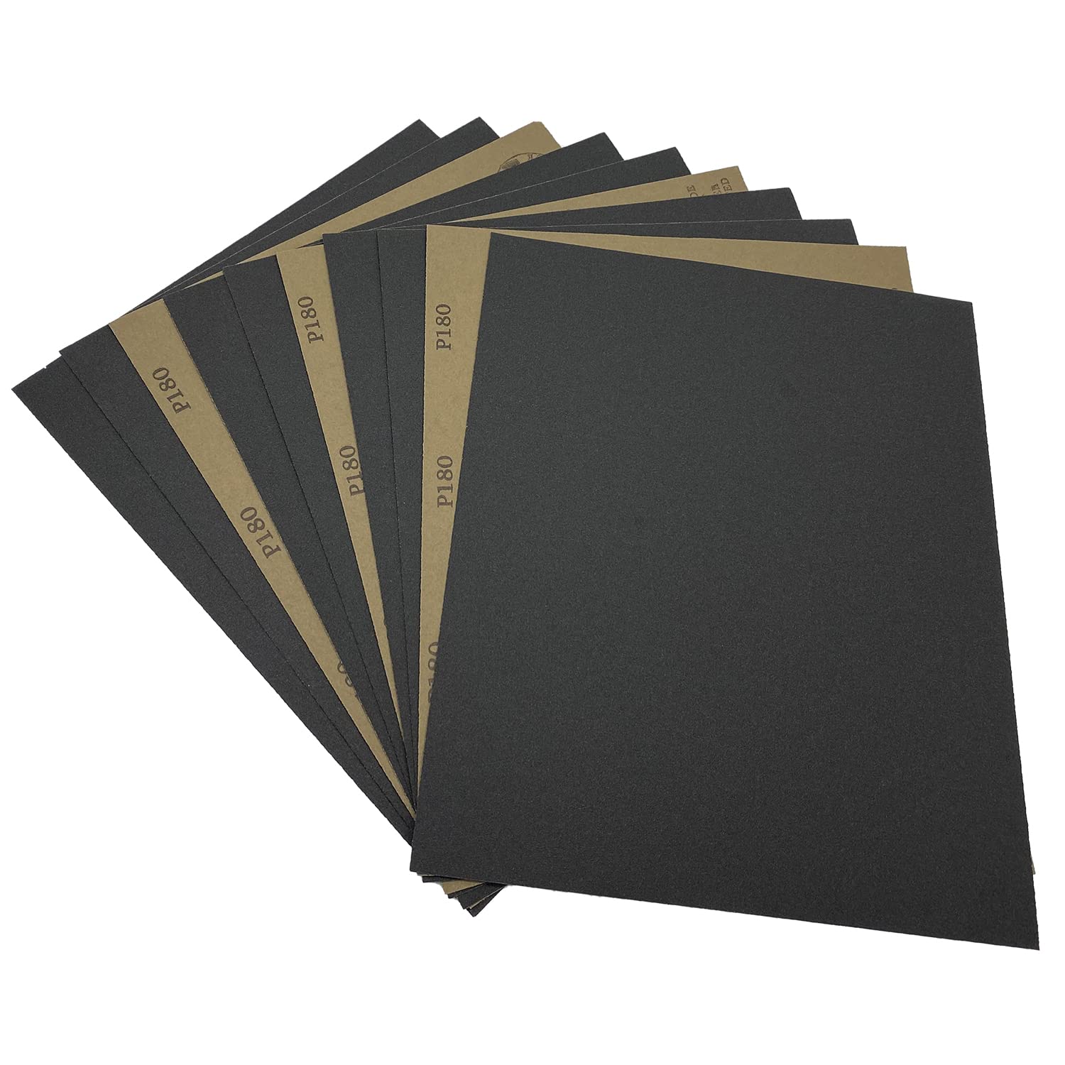 80 Grit Wet Dry Sandpaper, 9 x 11 Inch Sanding Sheets, 10PCS Premium Silicon Carbide Sand Paper for Wood Metal Ceramic or Auto Polishing and Scratches Removing