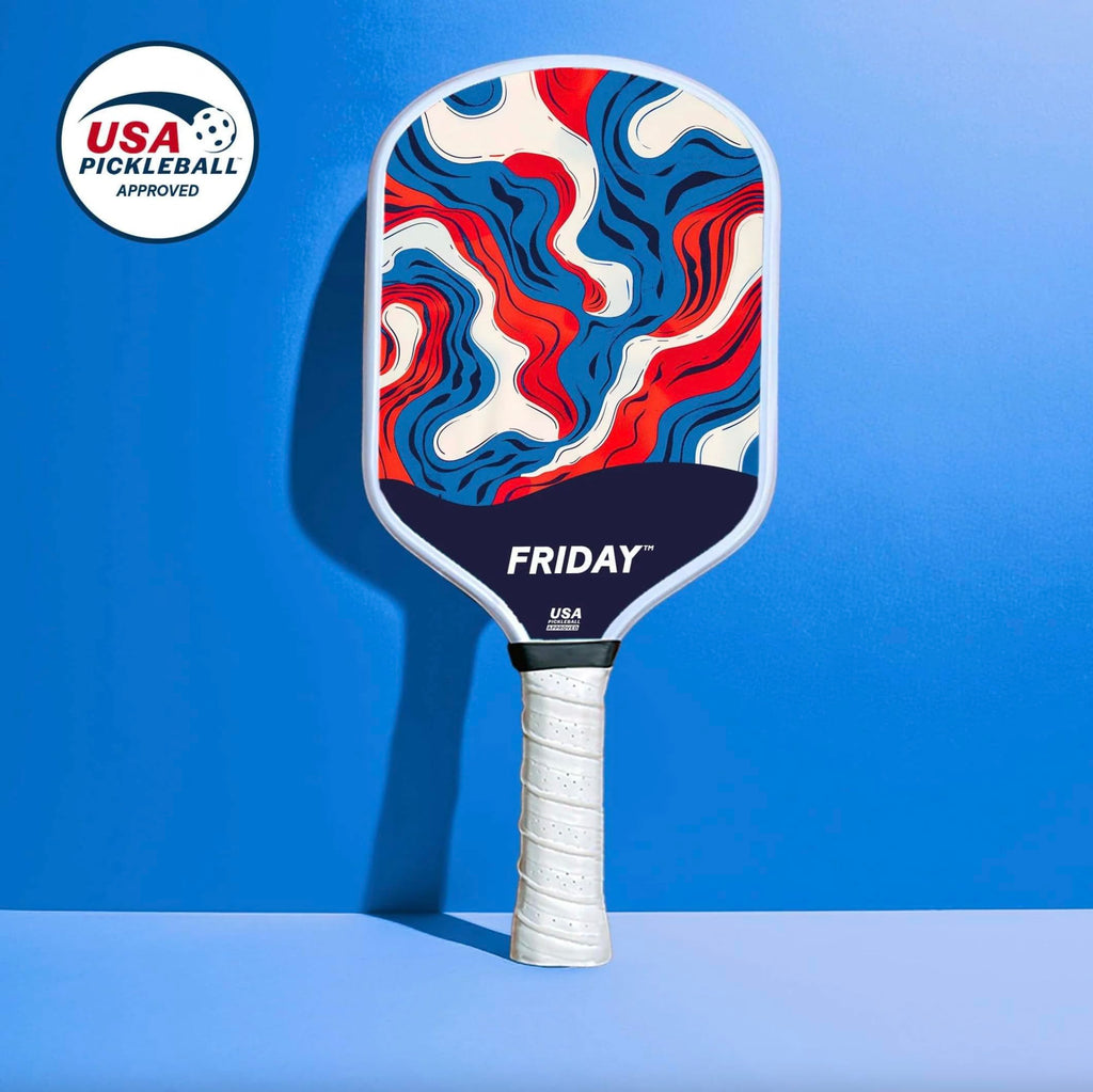 Friday Pickleball Paddle, USA Pickleball Approved, Durable Carbon Fiber, Thermoformed Unibody Design, Honeycomb Core, Gritty Surface for Spin | USA Pickleball Approved