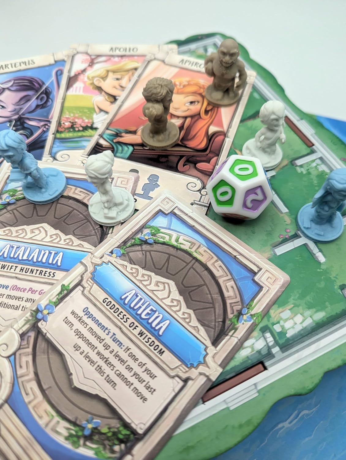 Santorini: Second Edition Board Game – 2–4 Player Greek Strategy Game with 3D Towers & God Powers
