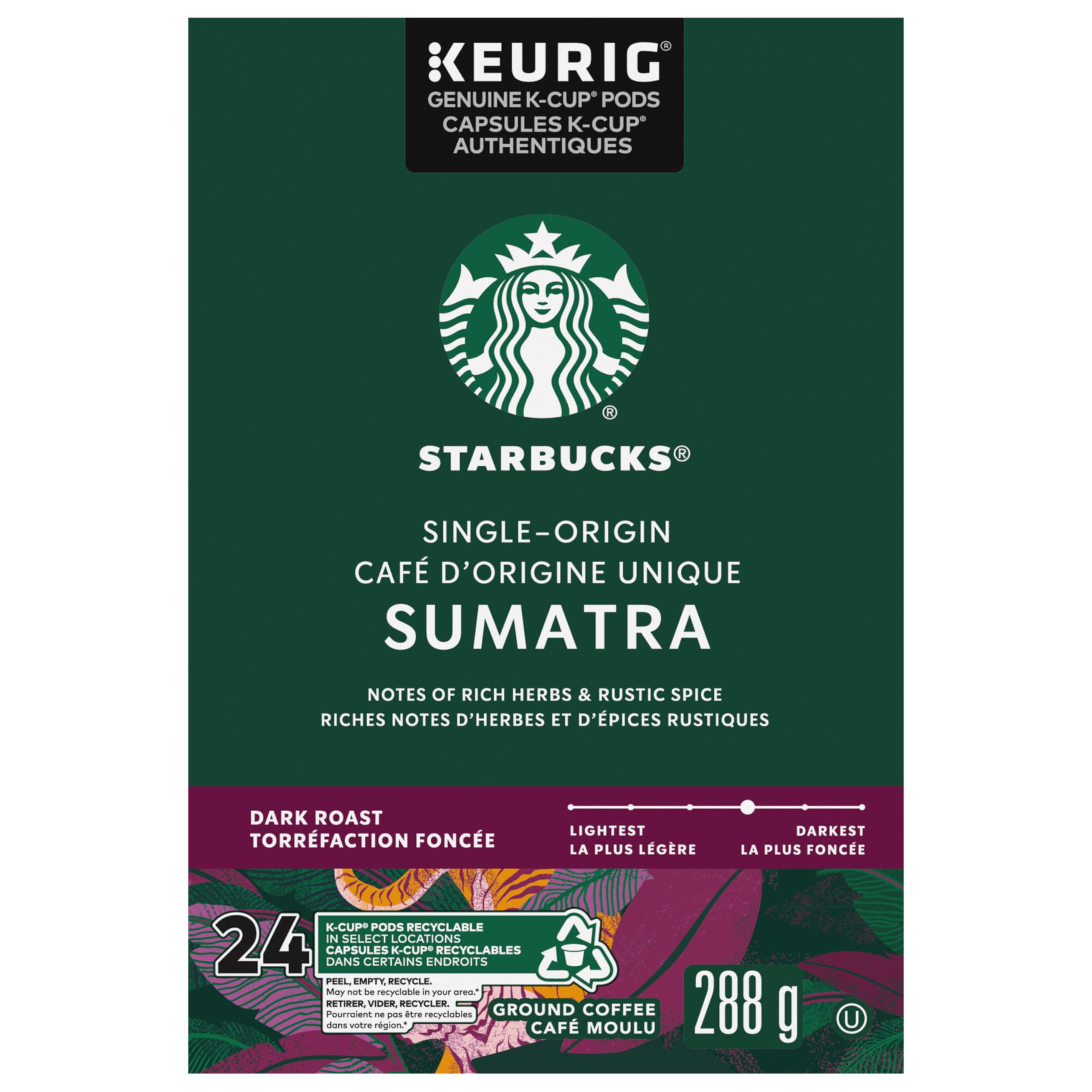 Starbucks Coffee, Caffe Verona Dark K Cup Portion Pack for Keurig Brewers, 24 Count