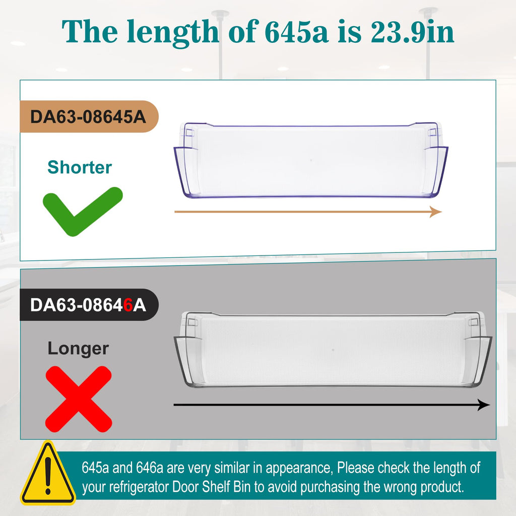 DA63-08645A Door Shelf Bin (OEM) Compatible with samsung RT18M6215SG, RT18M6215SR, etc, Part Number: PD00044855,4864777, AP6241328, PS12082570, EAP12082570