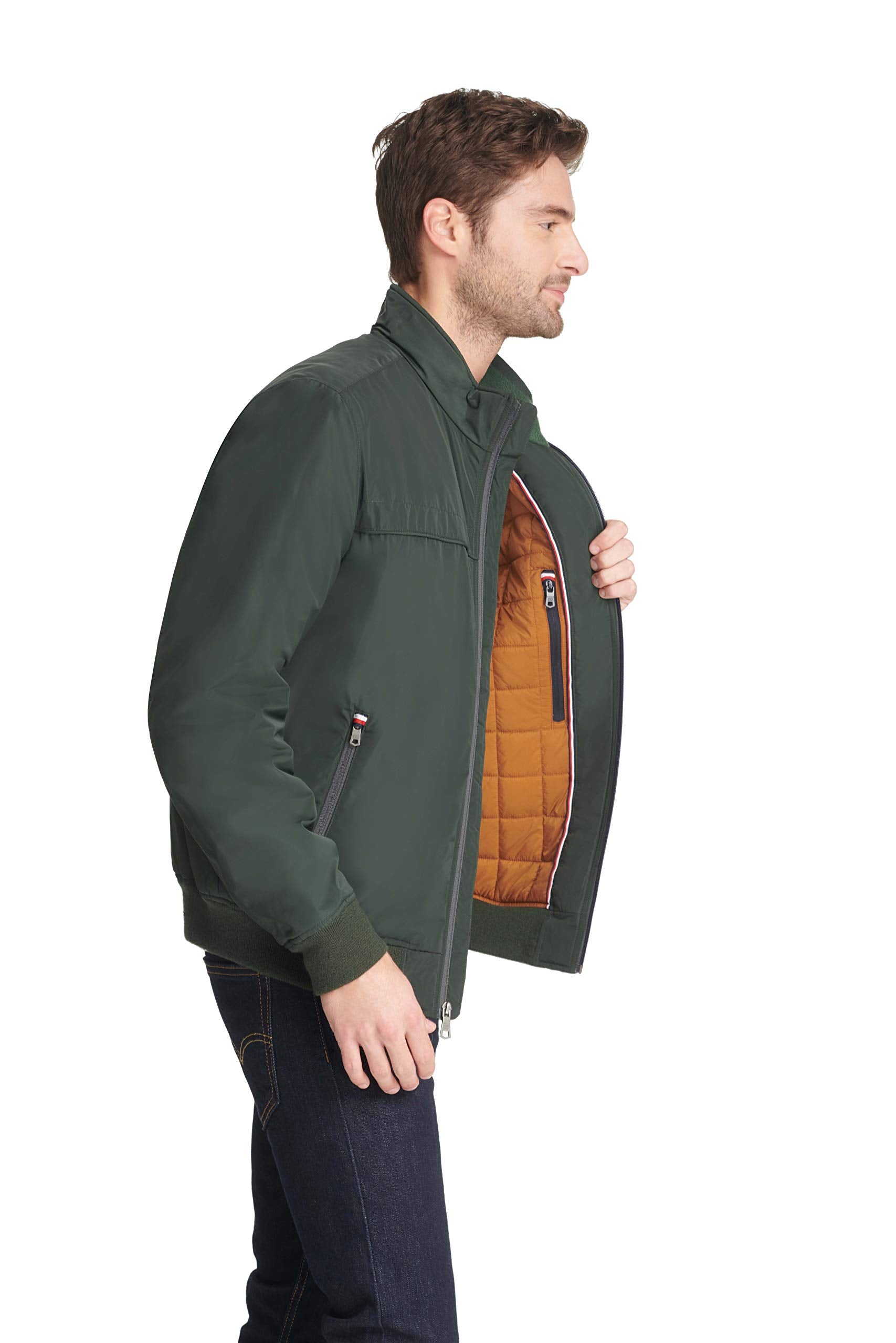 Tommy Hilfiger Men's Performance Faux Memory Bomber Jacket