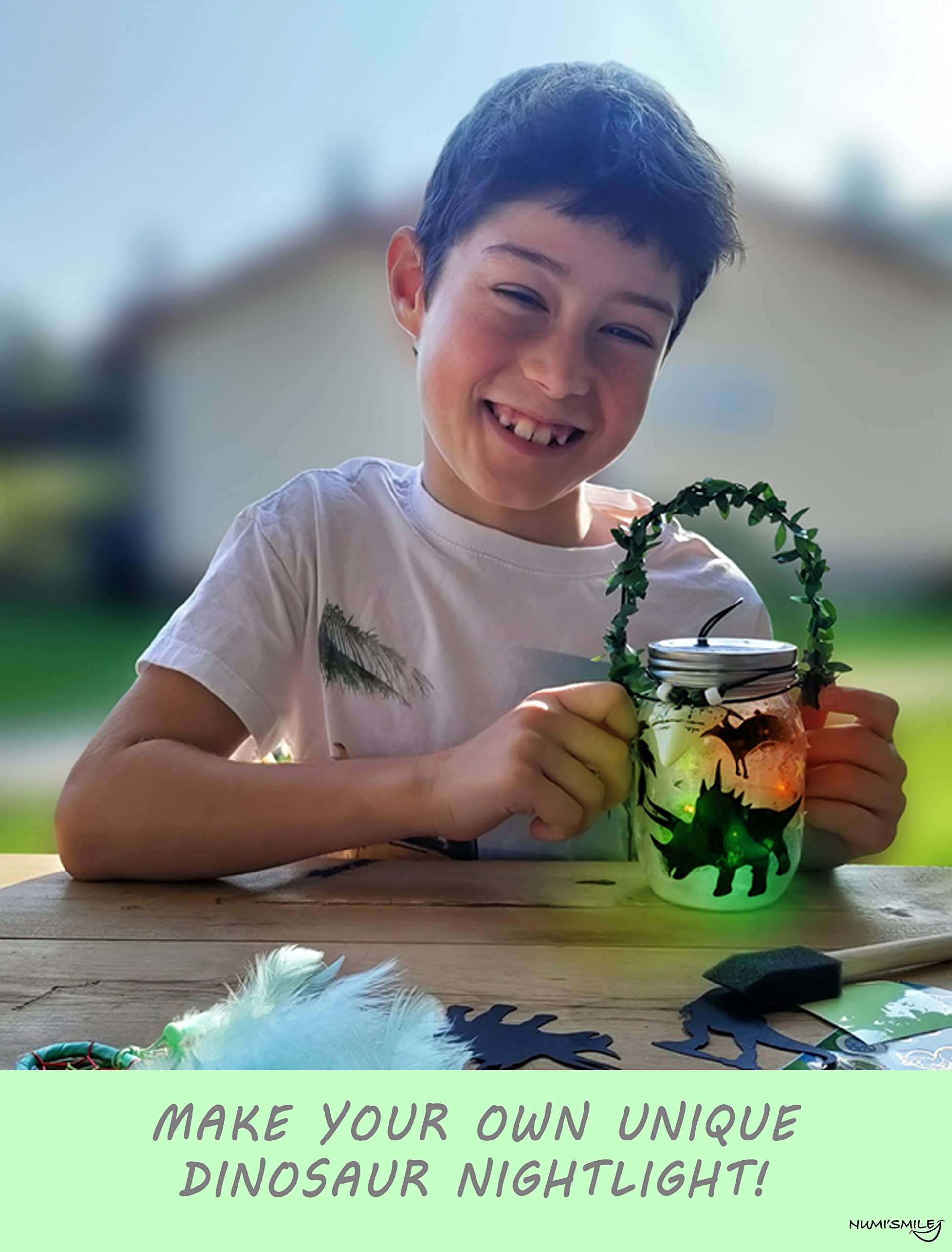 NUMI'SMILE Sports Nightlight Gifts for Boys, DIY Kids Crafts & Christmas Presents Ages 3 4 5 6 7 8-12 Years Old, Baseball, Soccer, Basketball, Football Gifts, Hockey, Tennis, Surfing Art Kit