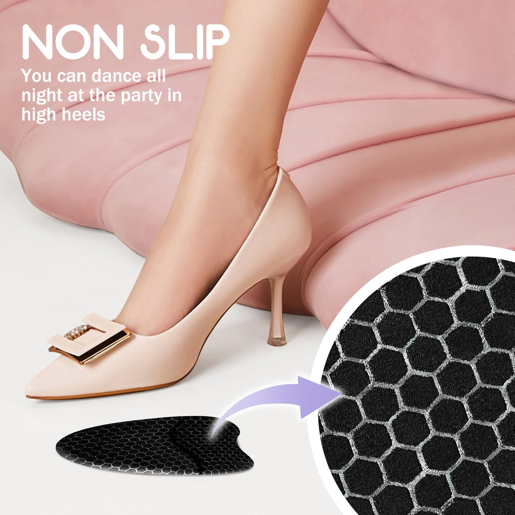 ZAIWOO Metatarsal Pads for Women, Ball of Foot Cushions, Heel Inserts, High Heel Comfort Pads (2 Pairs), Anti Slip, Invisible Design