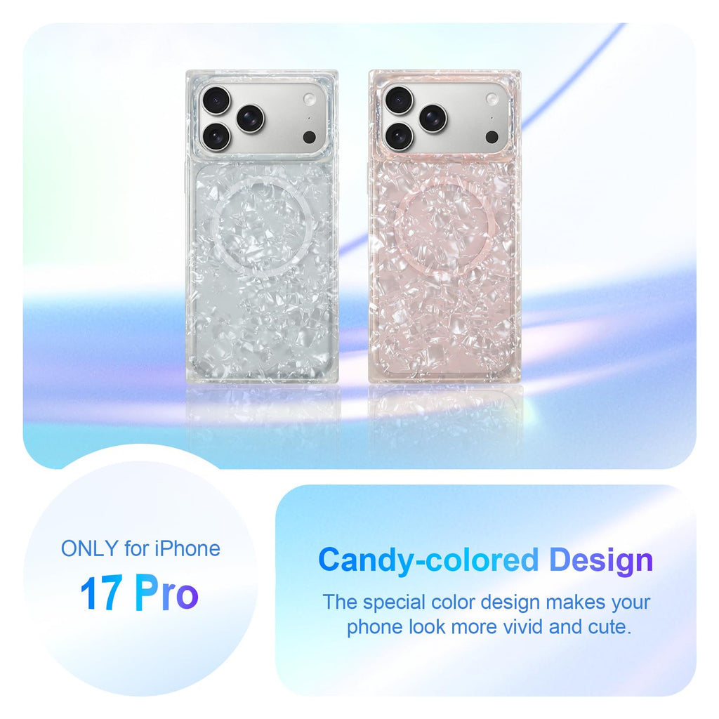 Cute Case for iPhone 13 Pro Case for Women Girls with Iridescent Cloud Pattern Design, Aesthetic Trendy Girly Matte Glitter Sparkly Rainbow Rectangle Protective Phone Cover, Sun Set Sky
