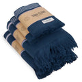 Sand Cloud Turkish Bath Towels Bundle for Bathroom, Set of 4 (Classic Black) - Large Size - 100% Certified Organic Cotton Yarn is Lightweight, Soft & Absorbent - Premium Bath Towels Dry Faster