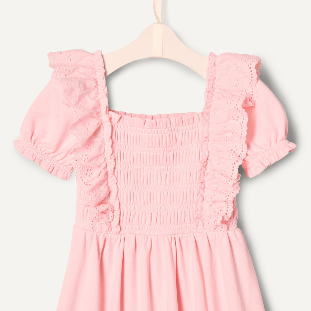 Amazon Essentials x Sofia Grainge Toddler and Baby Girls' Embroidered Knit Dress