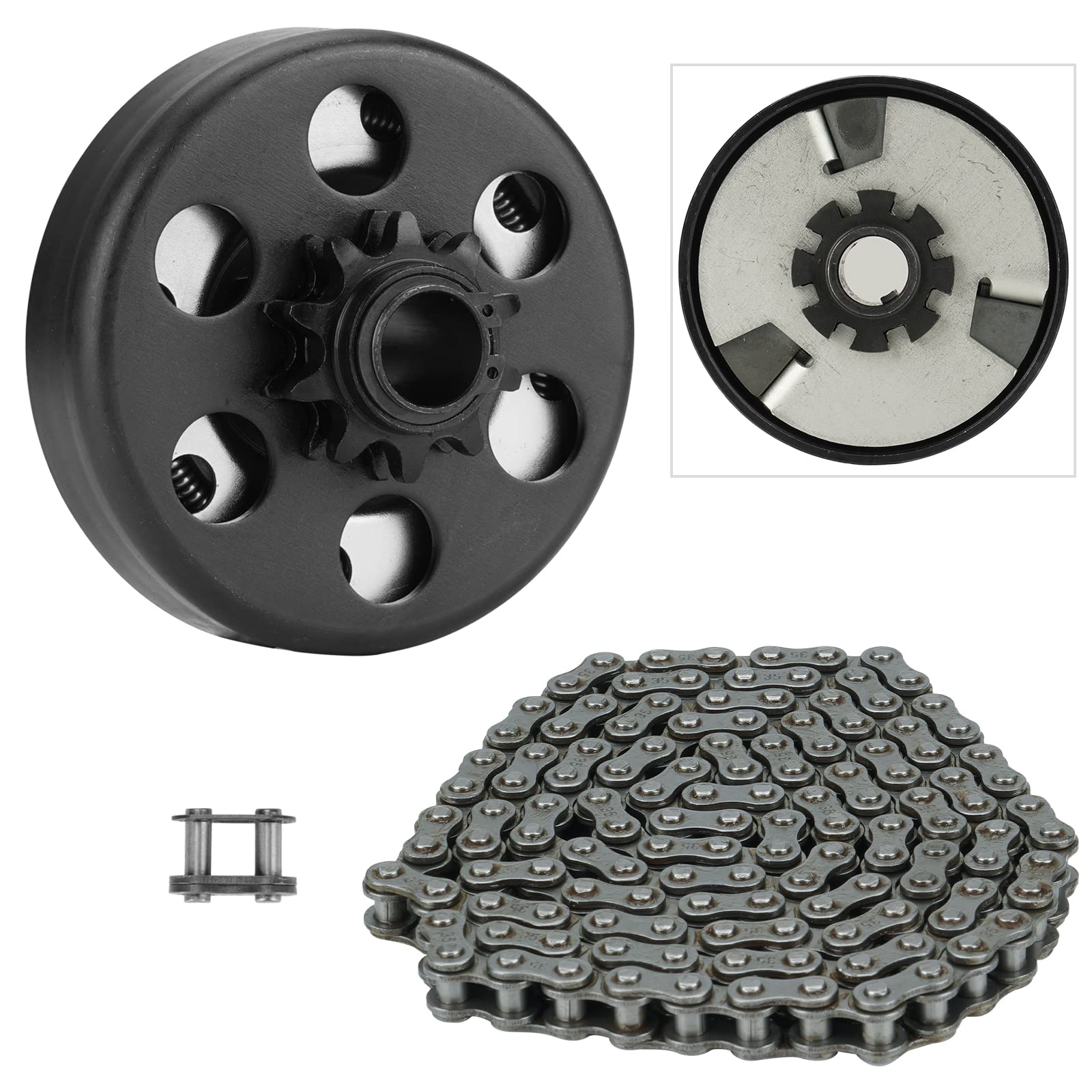 Centrifugal Clutch 1" Bore 14 Tooth Go Kart Mini Bike Clutch with #40/41/420 Chain, fits for Engines with Straight Shaft 2-6.5hp