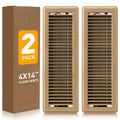 Floor Register 2x12 Inch Brown, Floor Vent Covers for Home Floor, Sidewall, Design with Adjustable Air Supply Lever Air Vent Deflectors, 2 Pack