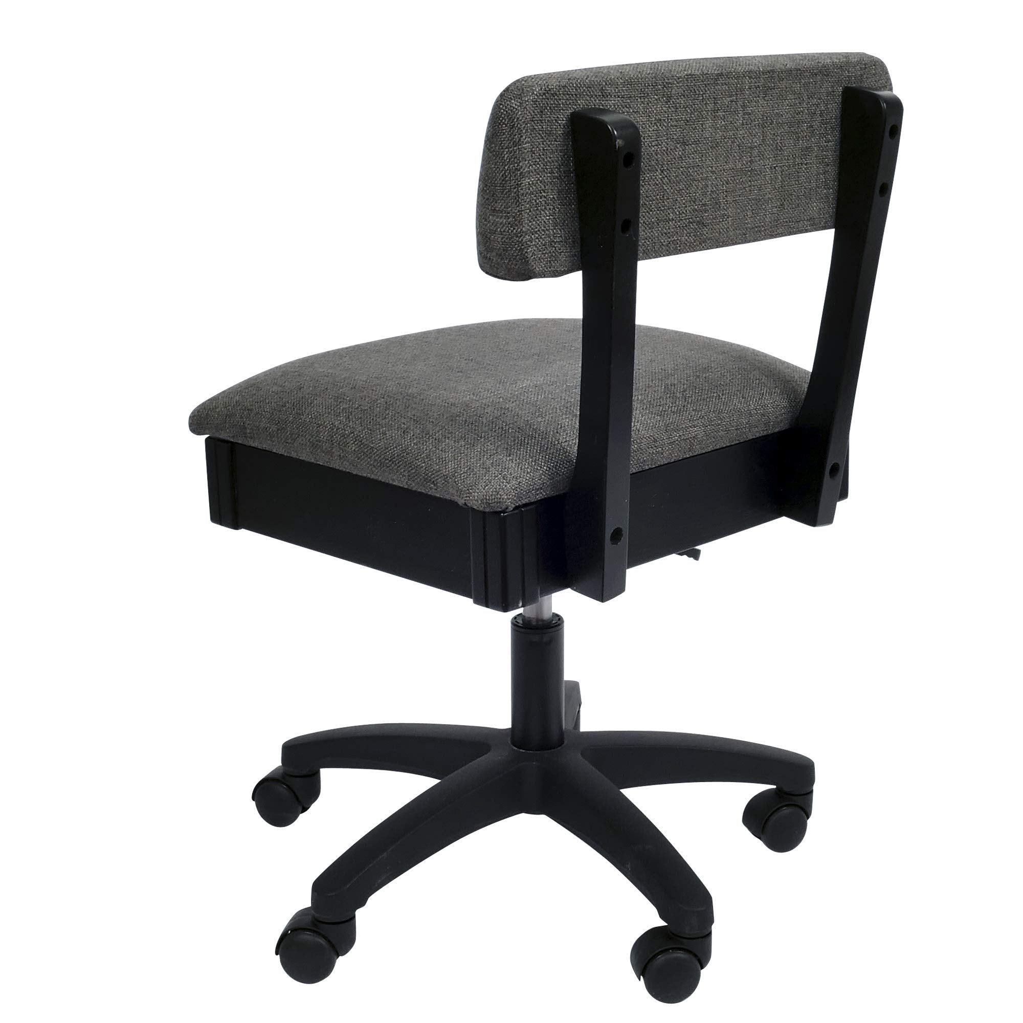 Arrow Sewing H8123 Adjustable Height Hydraulic Sewing and Craft Chair with Under Seat Storage and Solid Fabric, Lady Gray Fabric