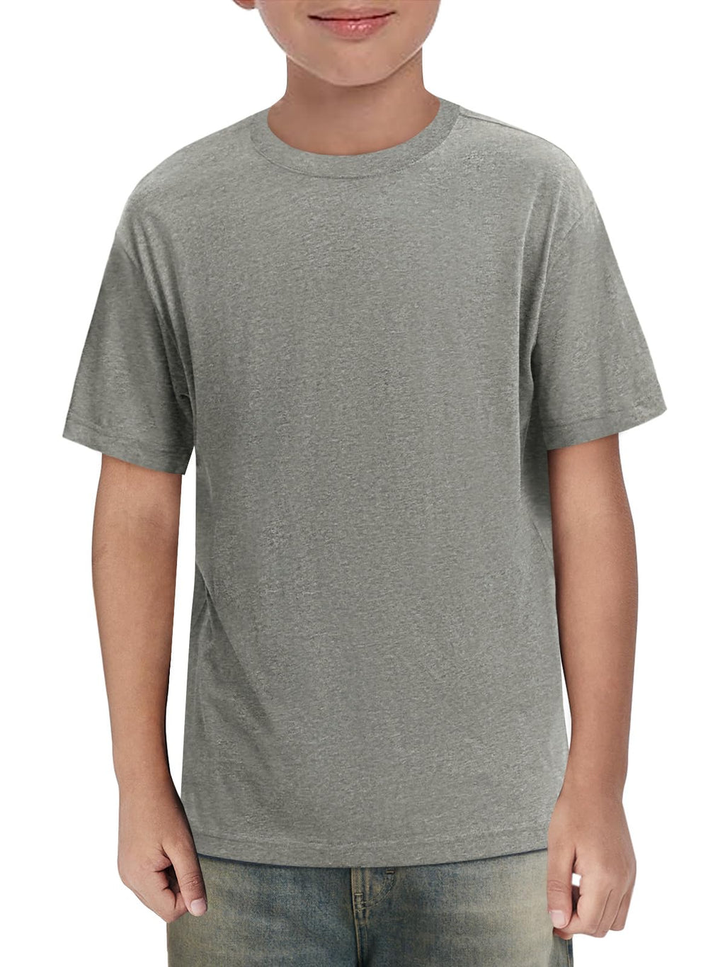 Haloumoning Boys Short Sleeve Shirts Kids Summer Crewneck T-Shirts Casual Tops Tees 5-14 Years