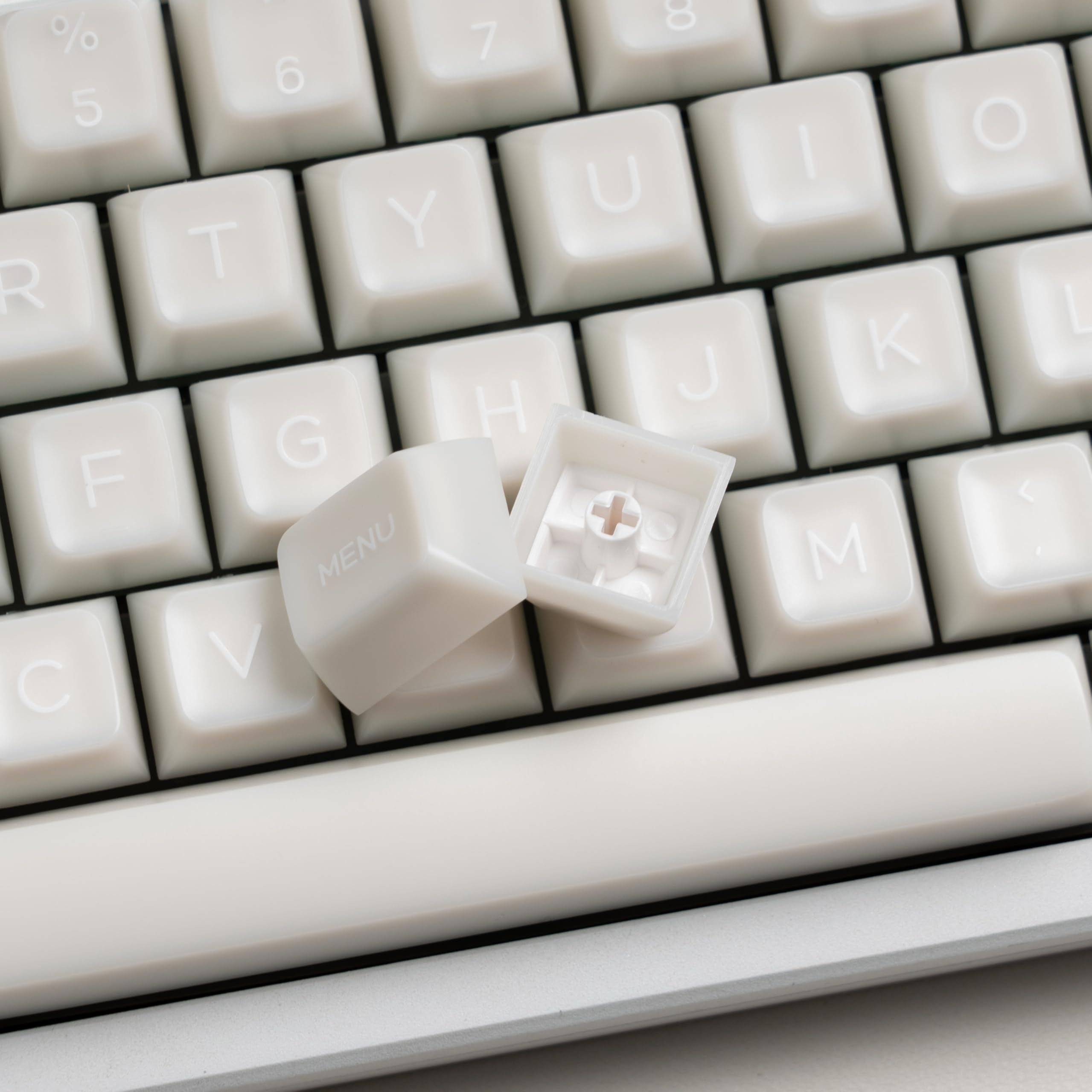 dagaladoo Black Topographic keycaps Double Shot PBT keycaps Shine Through Keyboard Keys Side Printed Key caps Cherry Profile Custom keycap Set for100%, 75%, 65%, 60% US Layout Mechanical Keyboard