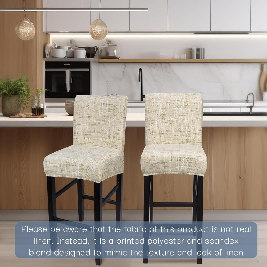 SearchI Bar Stool Covers Set of 2, Stretch Washable Barstool Seat Covers, Counter Height Chair Covers for Kitchen Dining Room Cafe (Ball Flower)