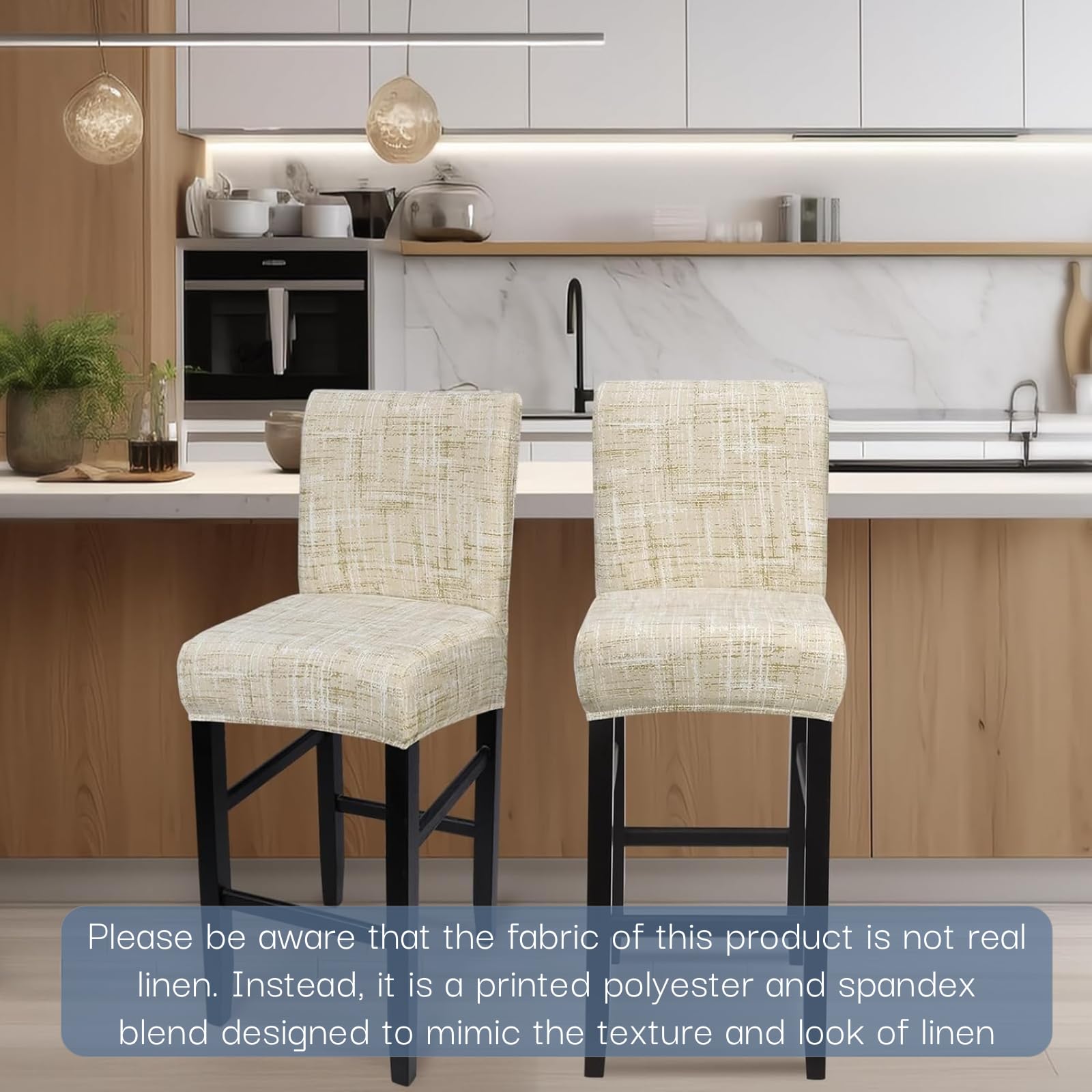 SearchI Bar Stool Covers Set of 2, Stretch Washable Barstool Seat Covers, Counter Height Chair Covers for Kitchen Dining Room Cafe (Ball Flower)