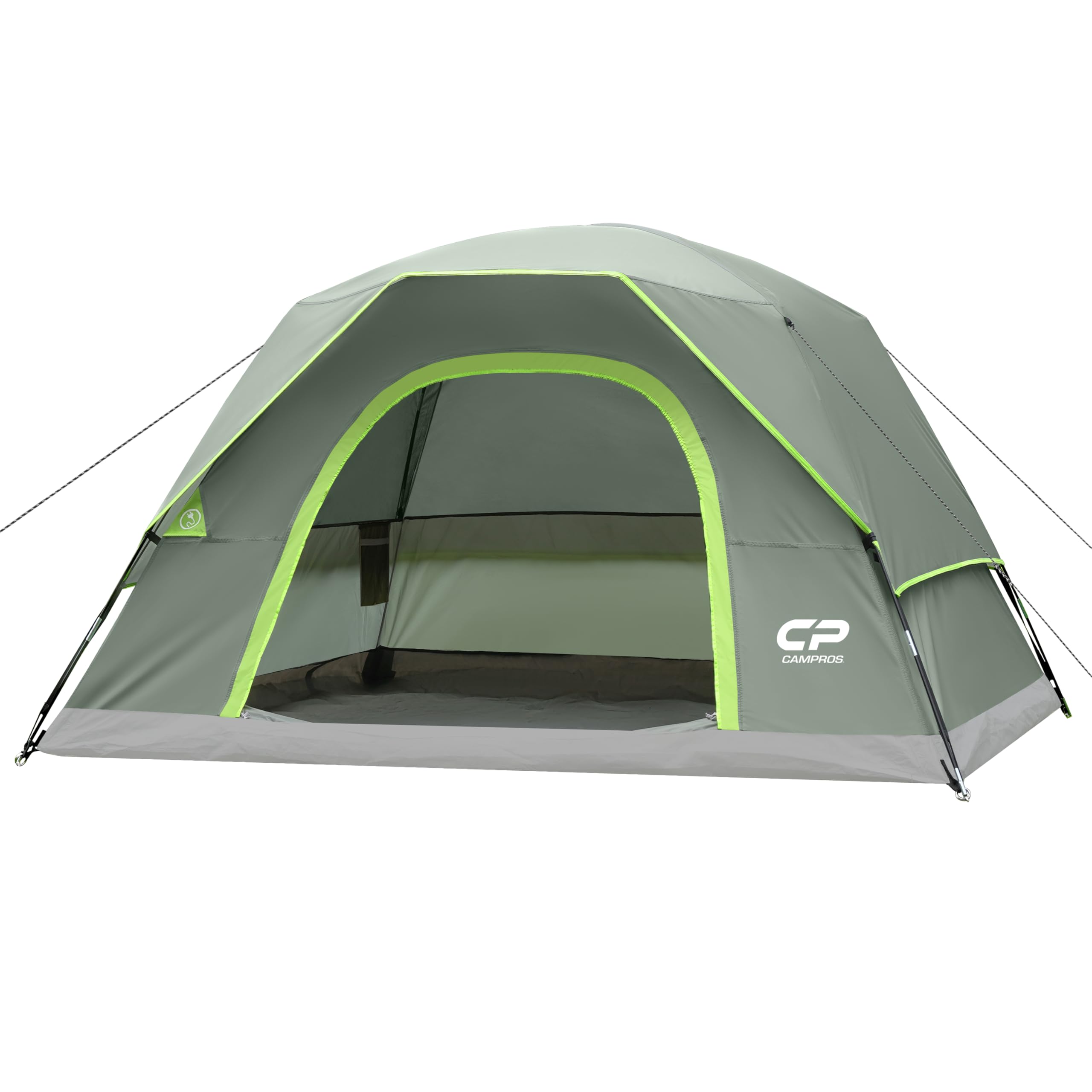 CAMPROS CP Camping Tent 2/4/6 Person, Waterproof Windproof Double Layer Dome Tent, Easy Setup with Large Mesh Windows & Wide Door for Outdoor Camping Backyard