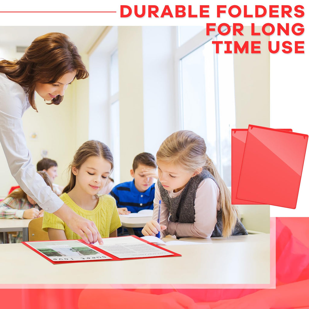 Henoyso 72 Pcs Plastic Take Home Folders with 2 Pockets Parent Teacher Classroom Communication Homework Folder for Students Parent Teacher Connect (Blue)