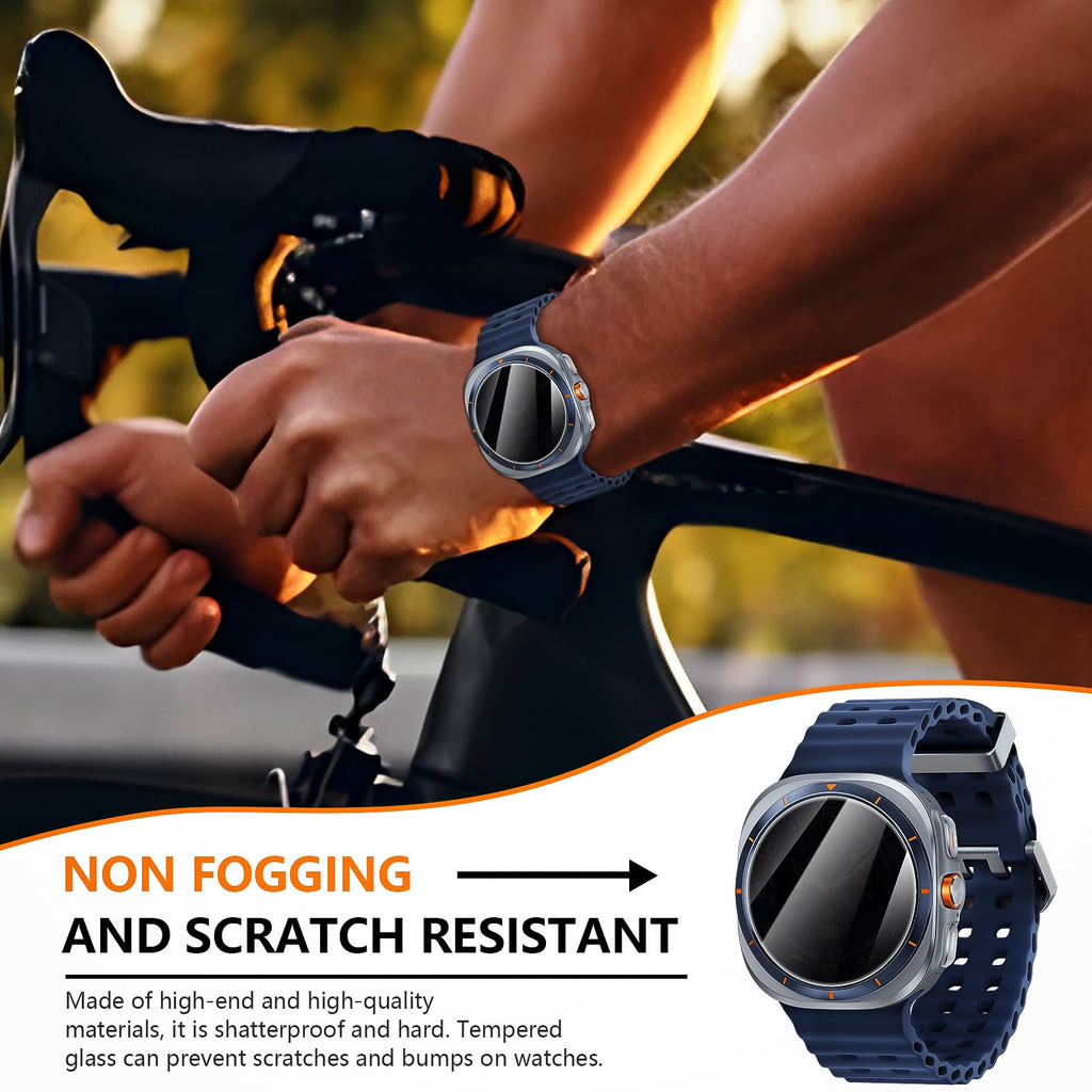 Suoman 4-Pack for Samsung Galaxy Watch 4 Classic 46mm Tempered Glass Screen Protector for Galaxy Watch 4 Classic 46mm Smartwatch [2.5D 9H Hardness] [Anti-Scratch]