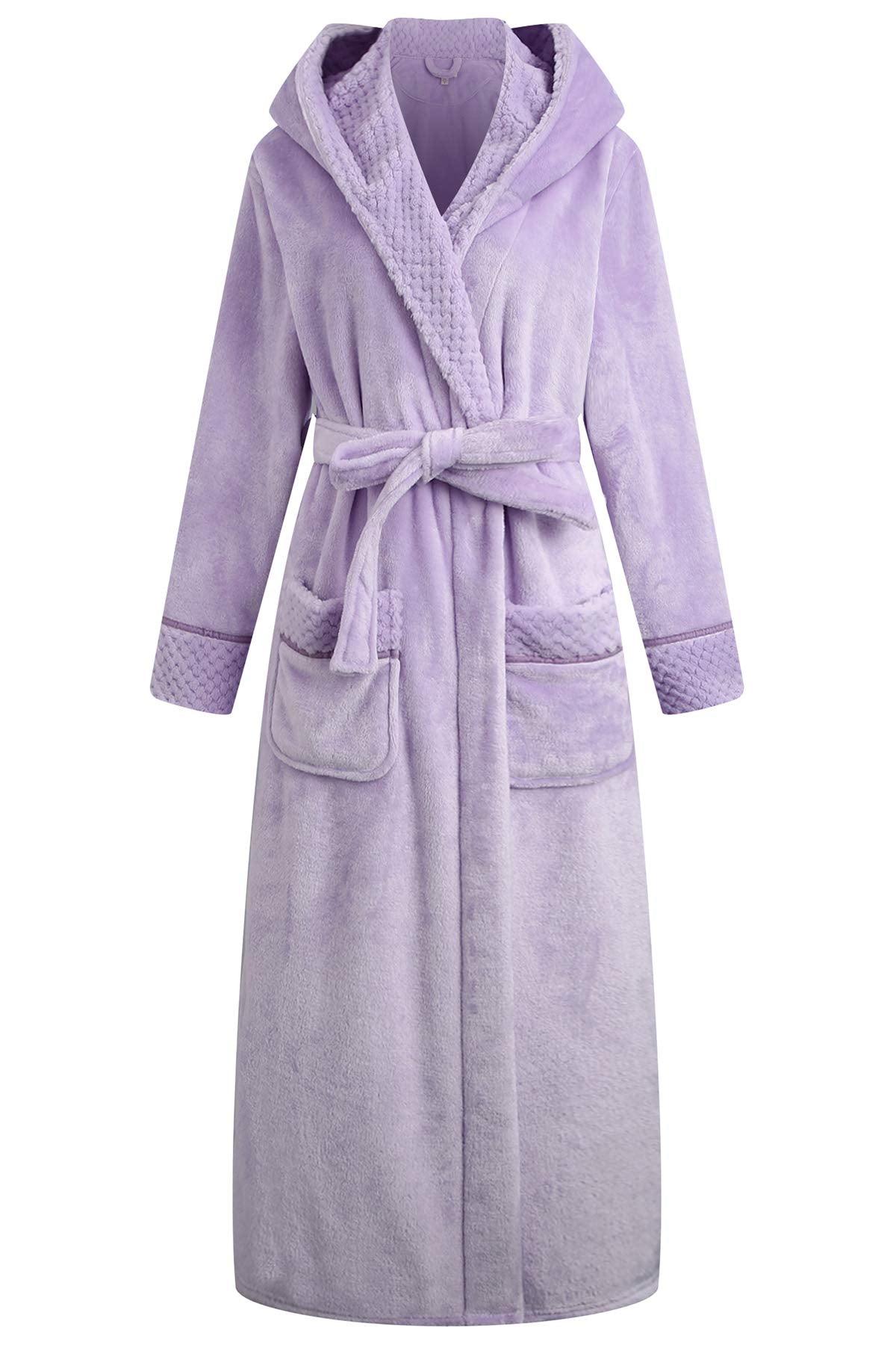 Richie House Women's Plush Soft Warm Fleece Bathrobe Robe RH1591