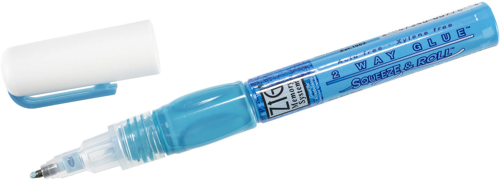 Kuretake Zig 2 Way Glue Pen 1mm Ball Tip 3 pcs Set, Adhesive for Professional,Artists, Crafting, Scrapbooking, Gift Card, Made in Japan