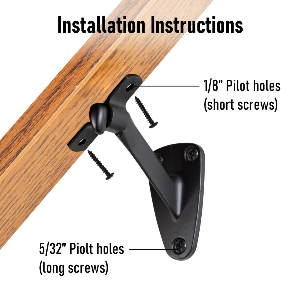 HOME MASTER HARDWARE Heavy Duty Handrail Stair Brackets Brass Staircase Hand Rail Bracket, Gold Finish, 1Pcs