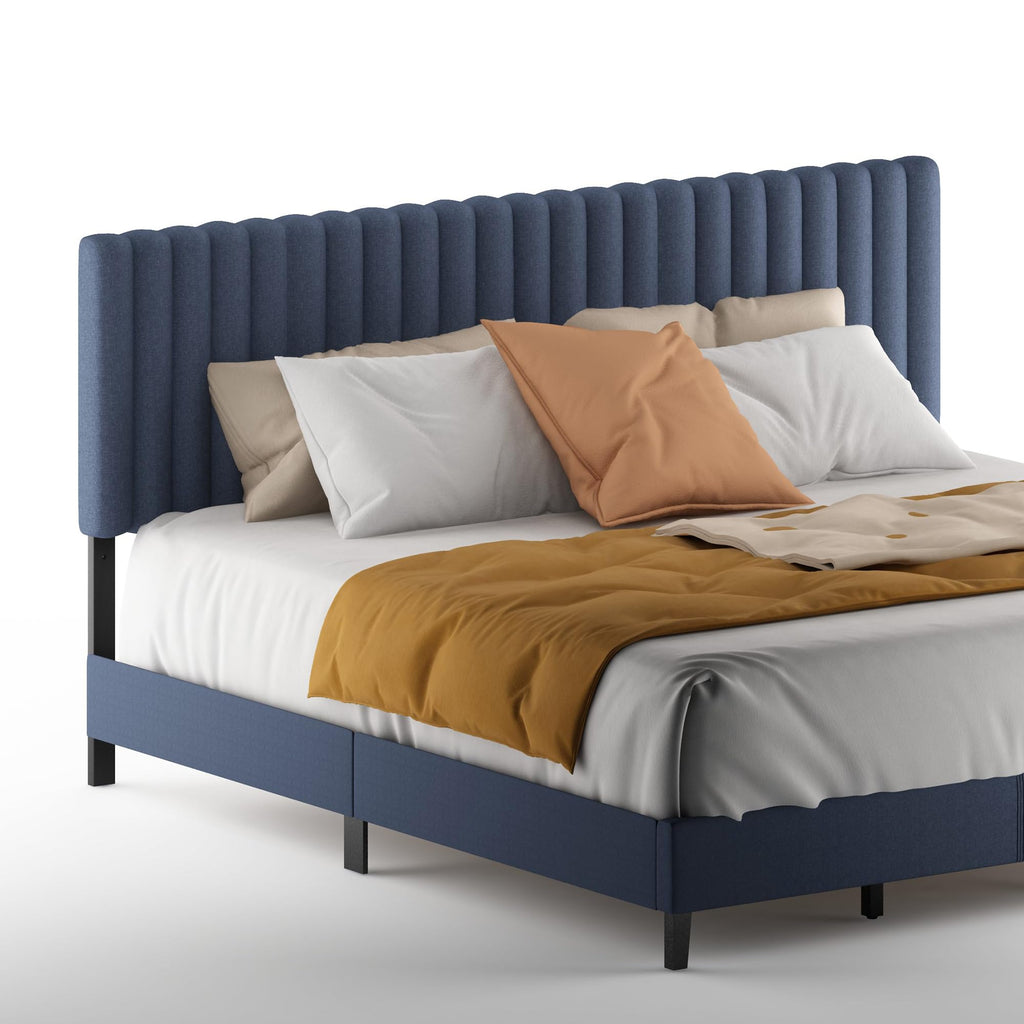 FURINNO Roanne Tufted Headboard, Twin, Black