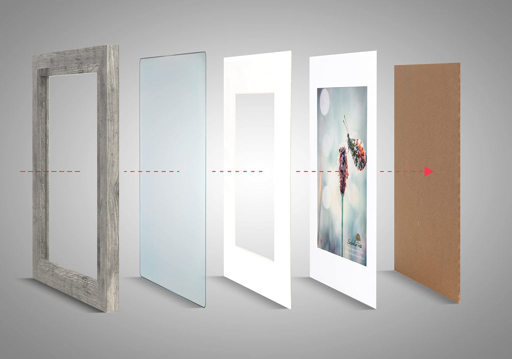 5x7 Picture Frame Gold, Display 5x7 without Mat or 4x6 with Mat, Wall Gallery Photo Frames
