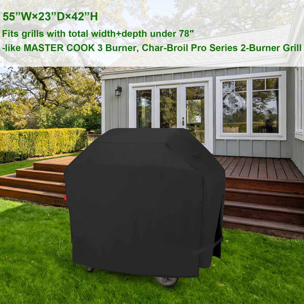 Outdoor Waterproof Small Grill Cover Fits for Weber Spirit 210 Series(E 210,S 210,E 215), Charbroil, Kenmore Grills, Heavy Duty 2 Burner BBQ Cover 30",Compared to Weber 7105