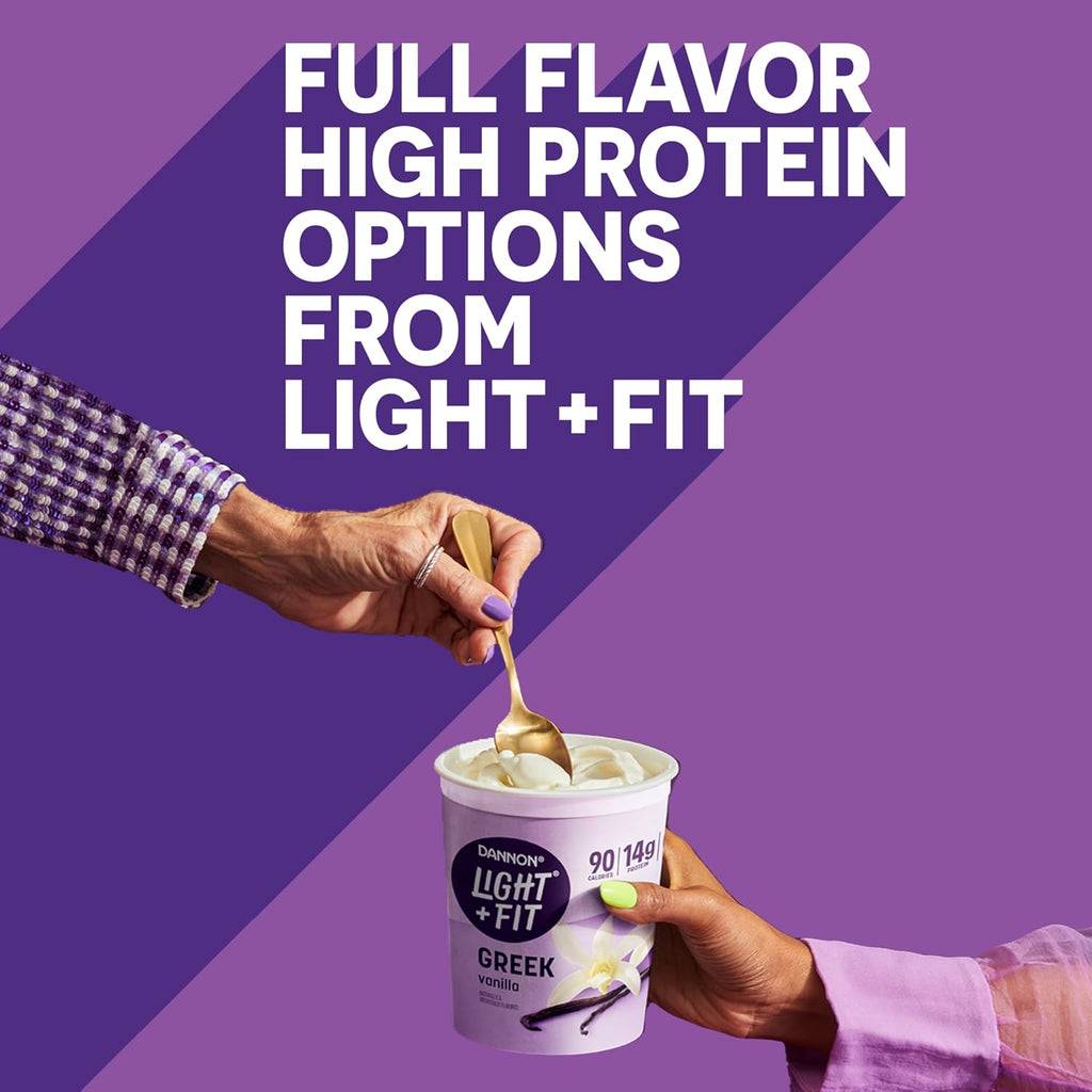 Light & Fit by Dannon Greek Nonfat Yogurt, Vanilla, Gluten-Free, 32 oz.