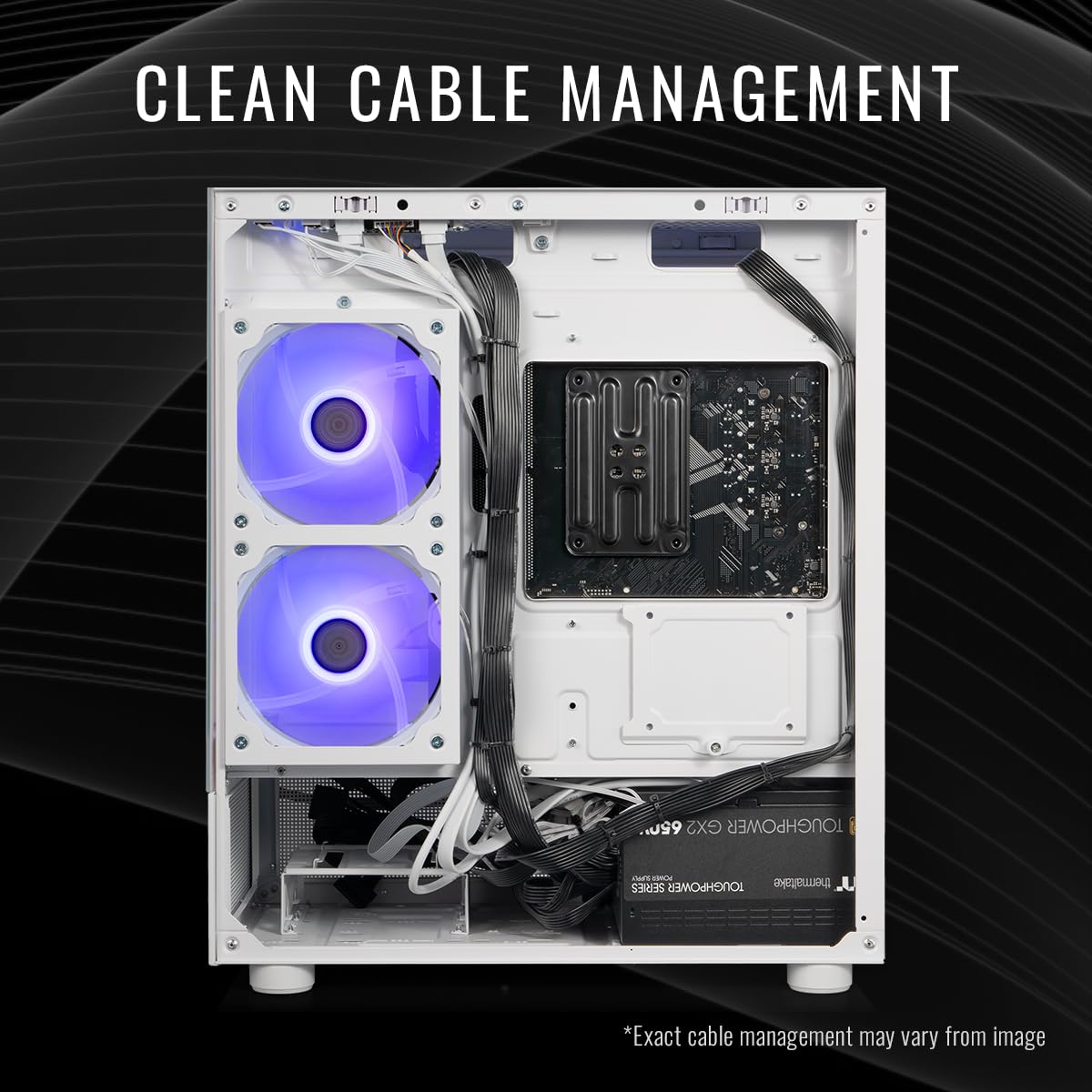 Thermaltake LCGS Quartz R66 Gaming Desktop (AMD Ryzen™ 5 5600, ToughRam DDR4 3600Mhz 16GB RGB Memory, AMD Radeon™ RX 6600, 1TB NVMe M.2, WiFi, Windows 11) S2QT-B550-R66-LCS
