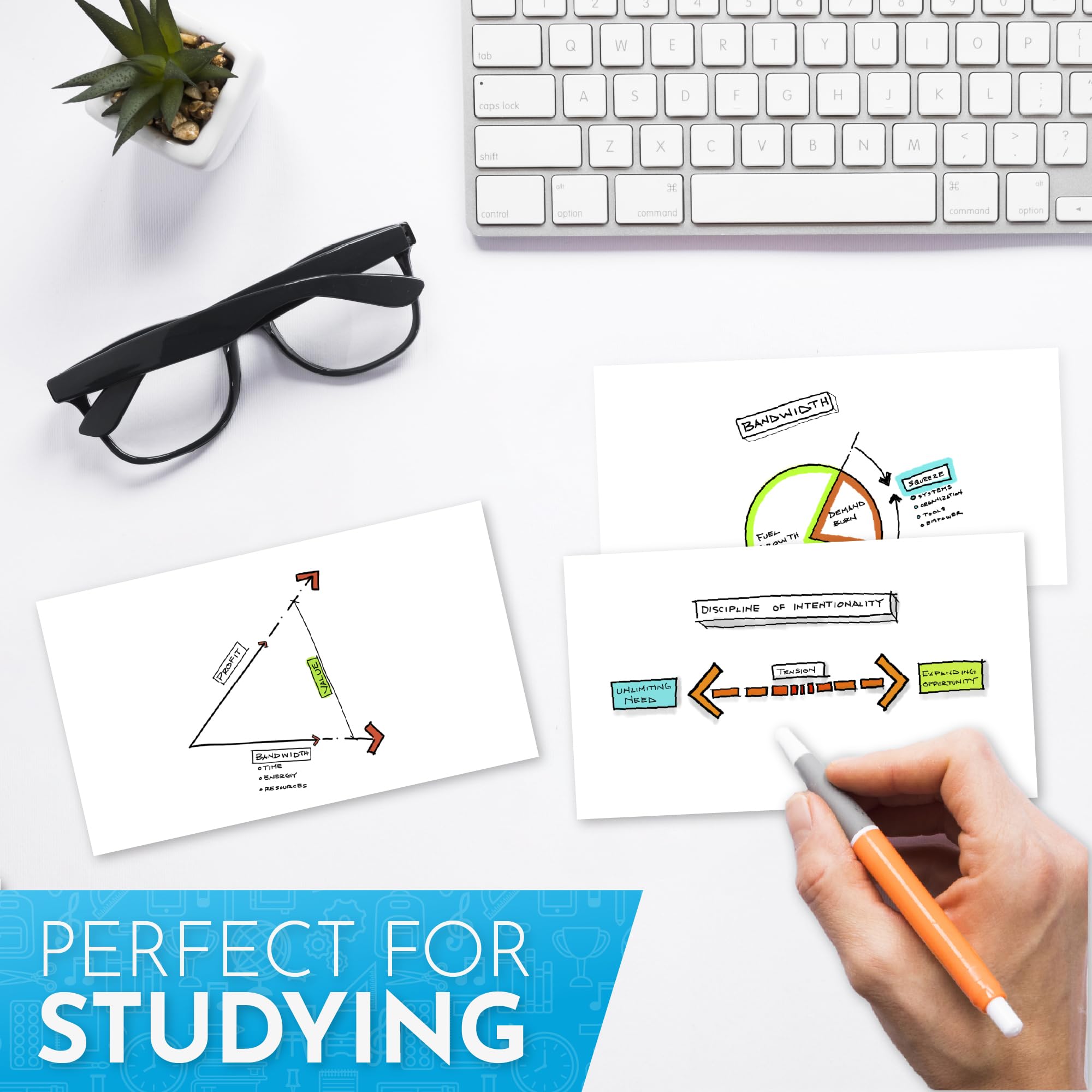 Home Advantage 2x3.5 Blank Index Cards - Our 50 Pack of Blank Note Cards Use Heavy Duty Cardstock to Make Them Bleed Proof - These Plain Index Cards Make Great Blank Business Cards & Blank Flashcards