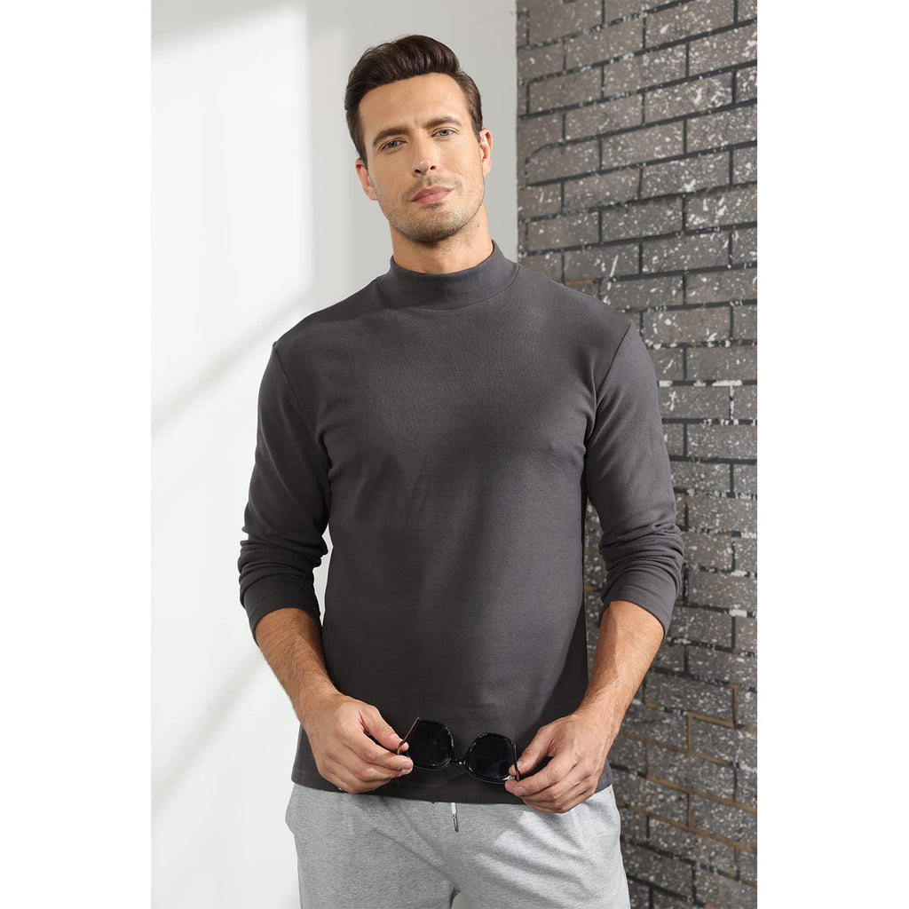 Rela Bota Mens Half Turtleneck Long Sleeve Pullover Basic Designed Undershirt Stretch Slim Fit Sweaters
