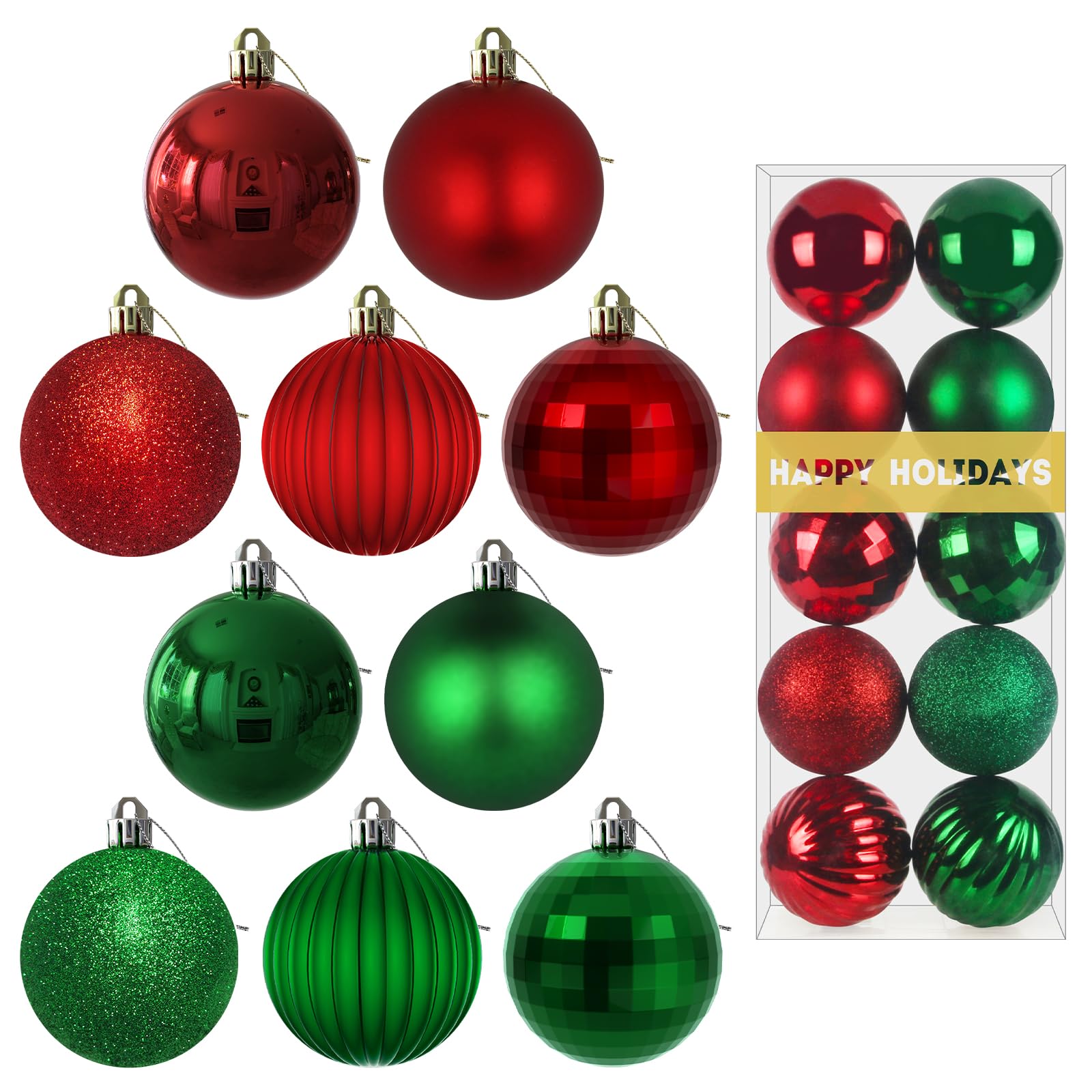 Bubblegun Pink 1.6" Small Christmas Balls Christmas Tree Decoration Ornaments Shatterproof Hanging Balls for Birthday Halloween Holiday Wedding Decorations Set of 12pcs