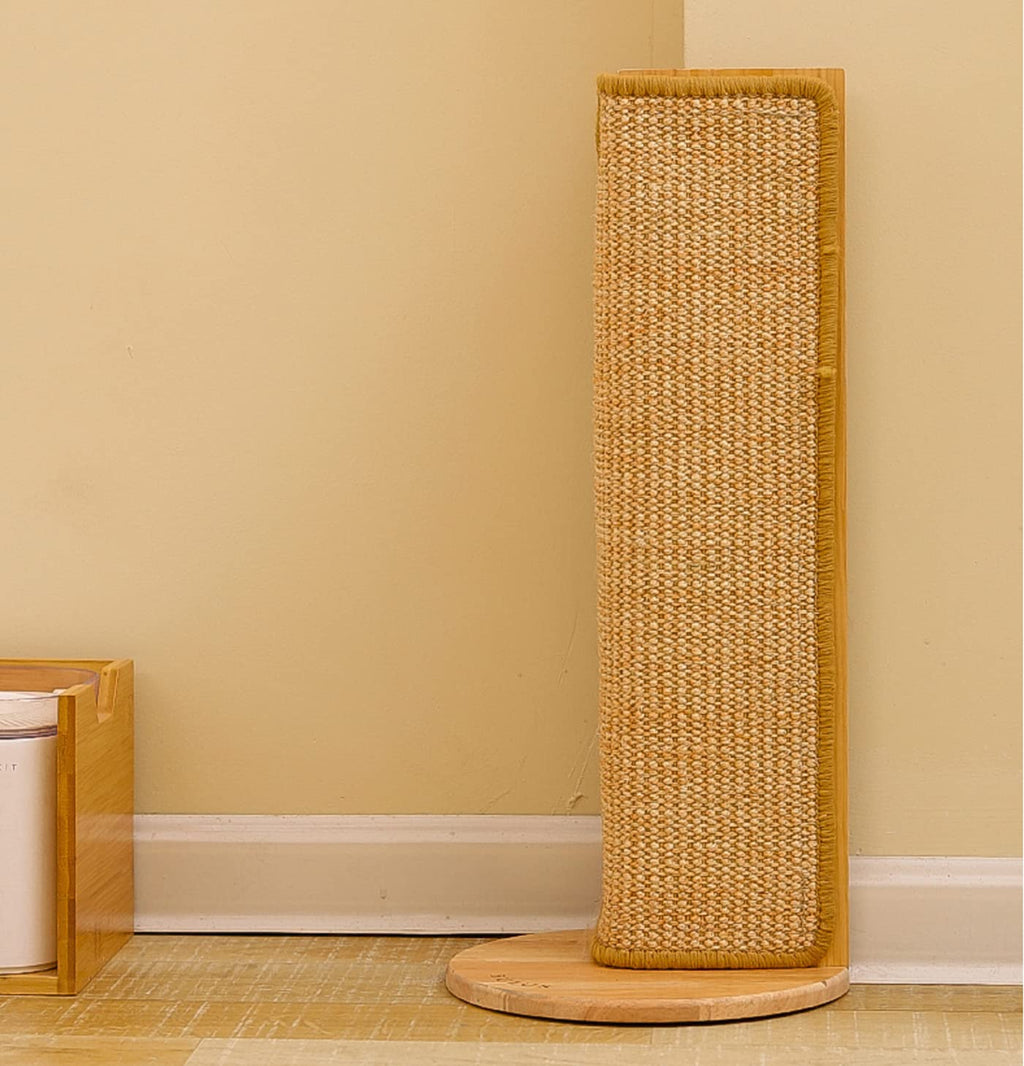 SHENGOCASE 20.5" Tall No Drilling Wall Sofa Couch Corner Cat Sisal Scratcher,Scratching Post,Replaceable Sisal Scratch Pad Mat, Couch Protector
