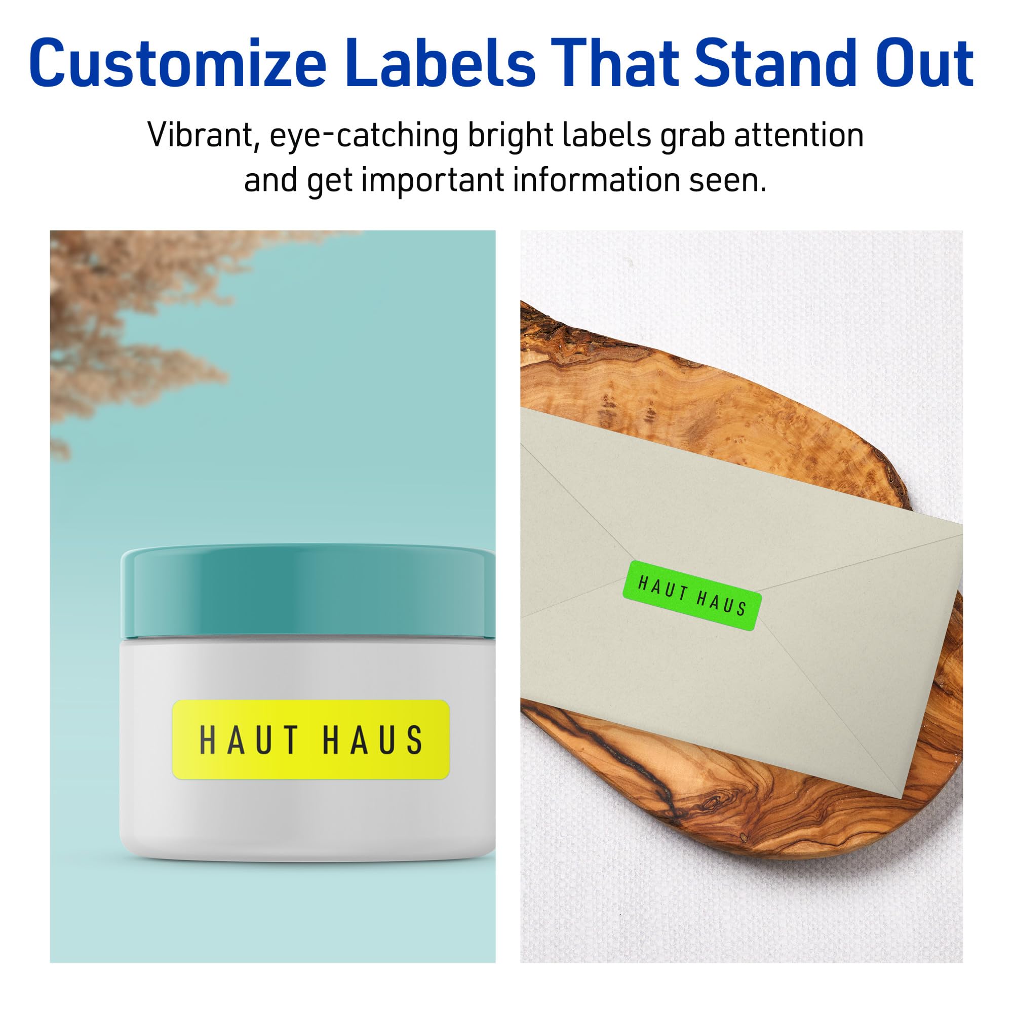Avery Printable Address Labels with Sure Feed, 1" x 2-5/8", Neon Green, Laser & Inkjet Compatible, 750 Blank Labels per Pack, Great for Branding, Mailing, Organizing, and More (5-Pack of 5971)