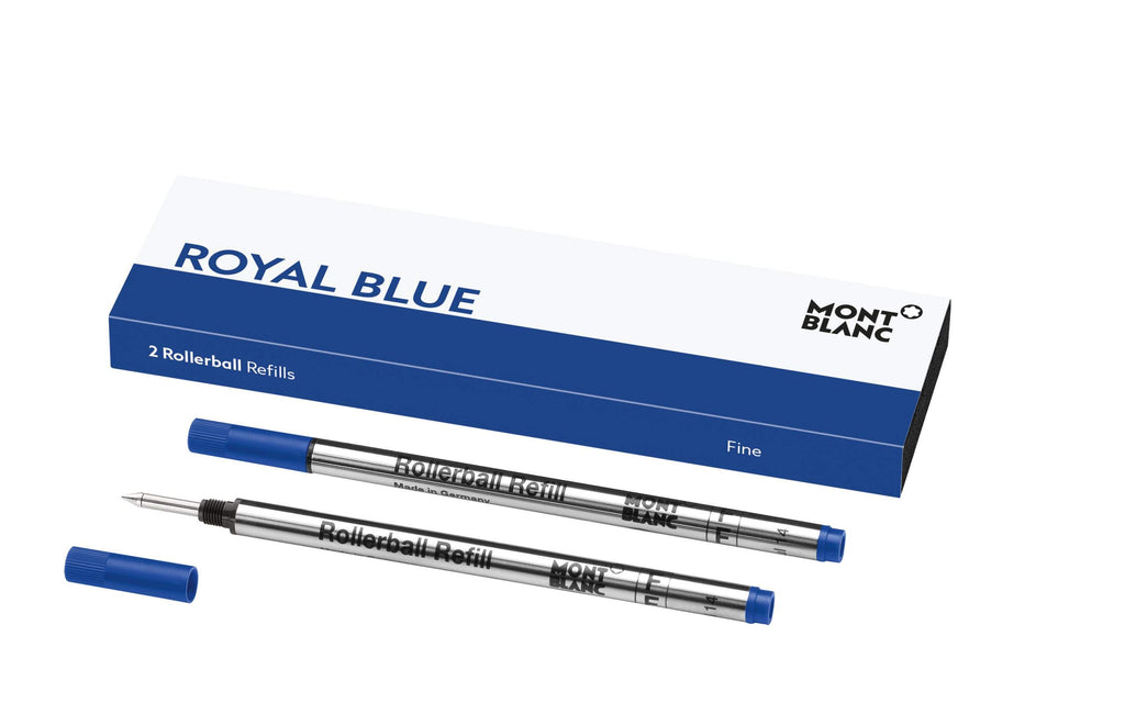 Montblanc Rollerball Refills (M) Mystery Black 105158 – Quick-Drying Pen Refills for Montblanc Rollerball and Fineliner Pens – 2 x Black Pen Cartridges