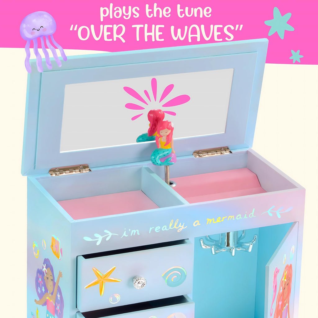 Giggle & Honey® Unicorn Musical Jewelry Box for Girls Unicorn Toys for Girls Age 4-6 Kids Jewelry Box with Drawers